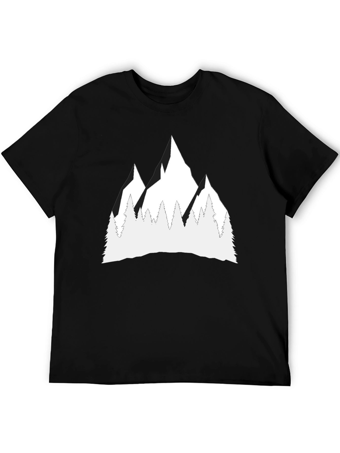 Black Mountain Peak Graphic Tee - Stylish Black T-Shirt view 5