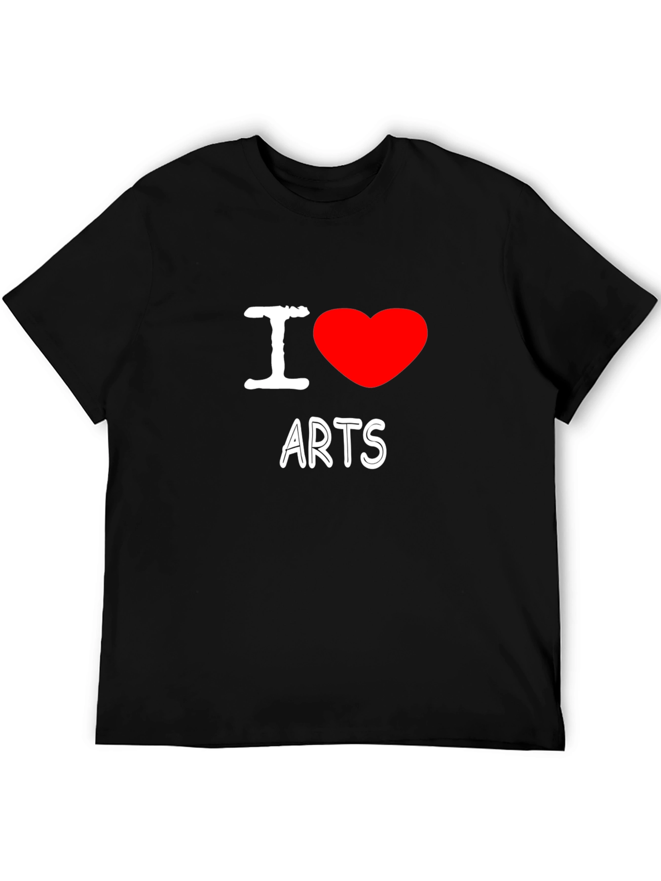 Black I Love Arts Graphic T-Shirt view 5