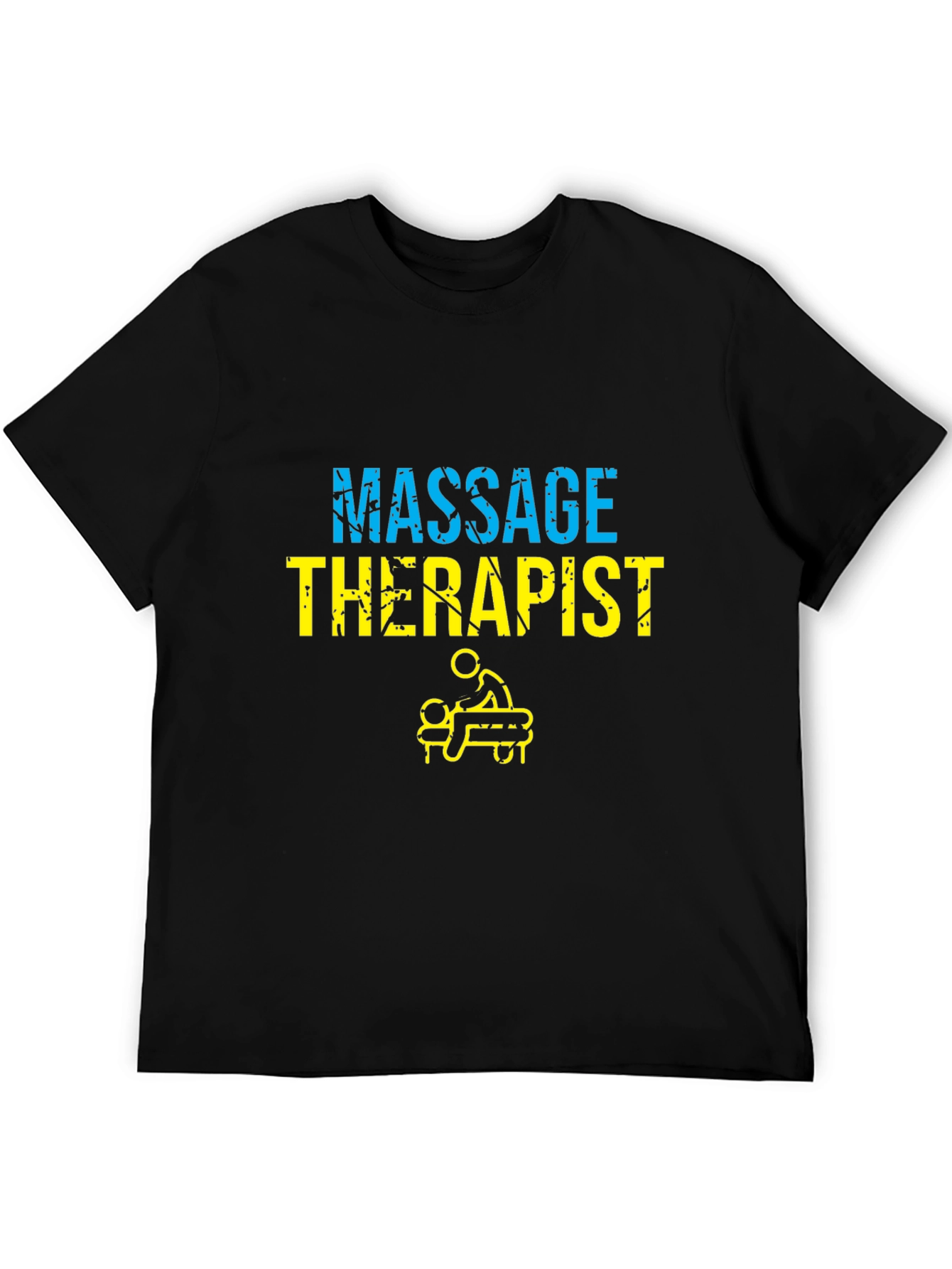 Black Massage Therapist Graphic Tee - Unisex Black T-Shirt view 5