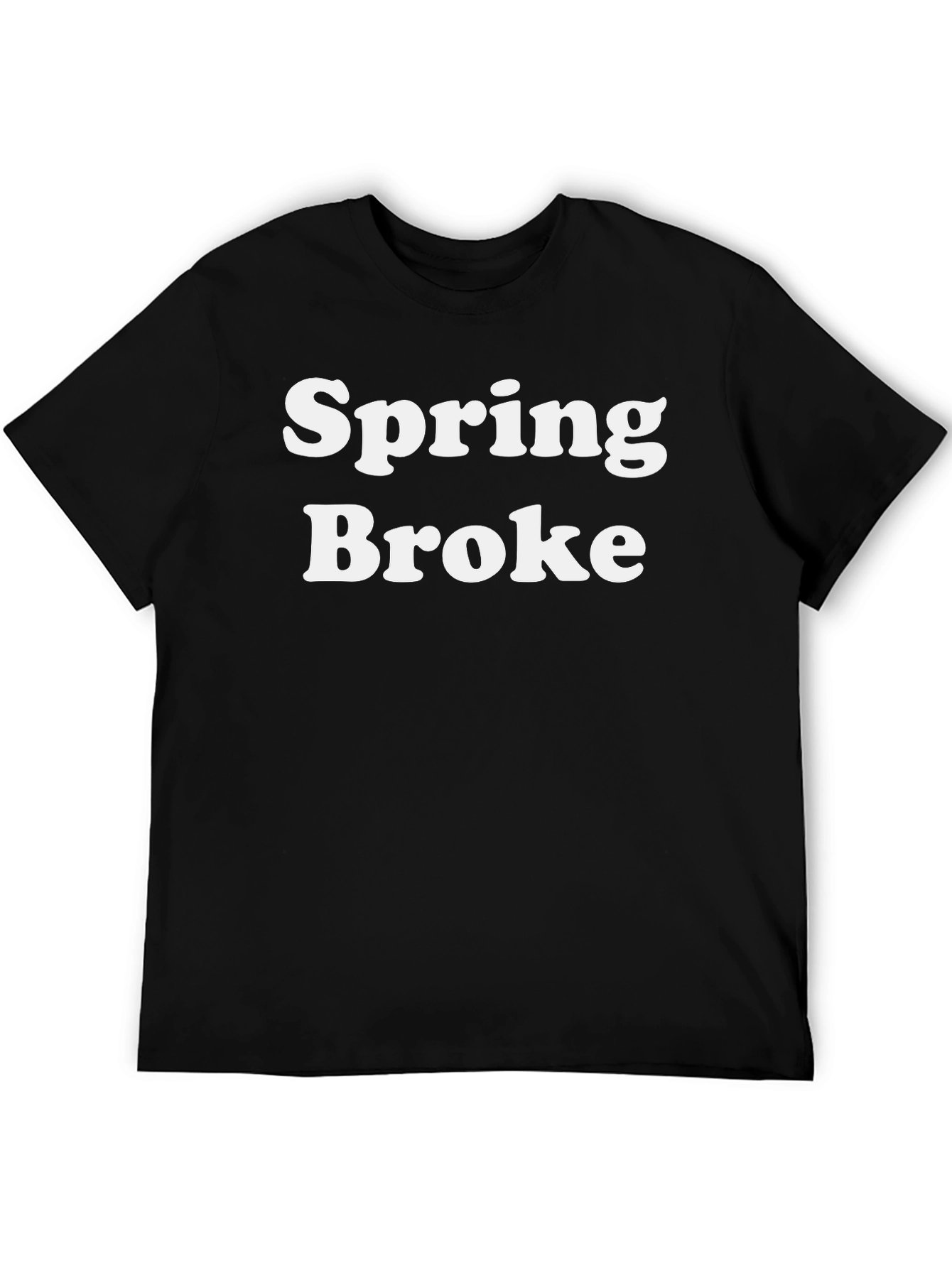 Black Spring Broke Black Graphic T-Shirt view 5