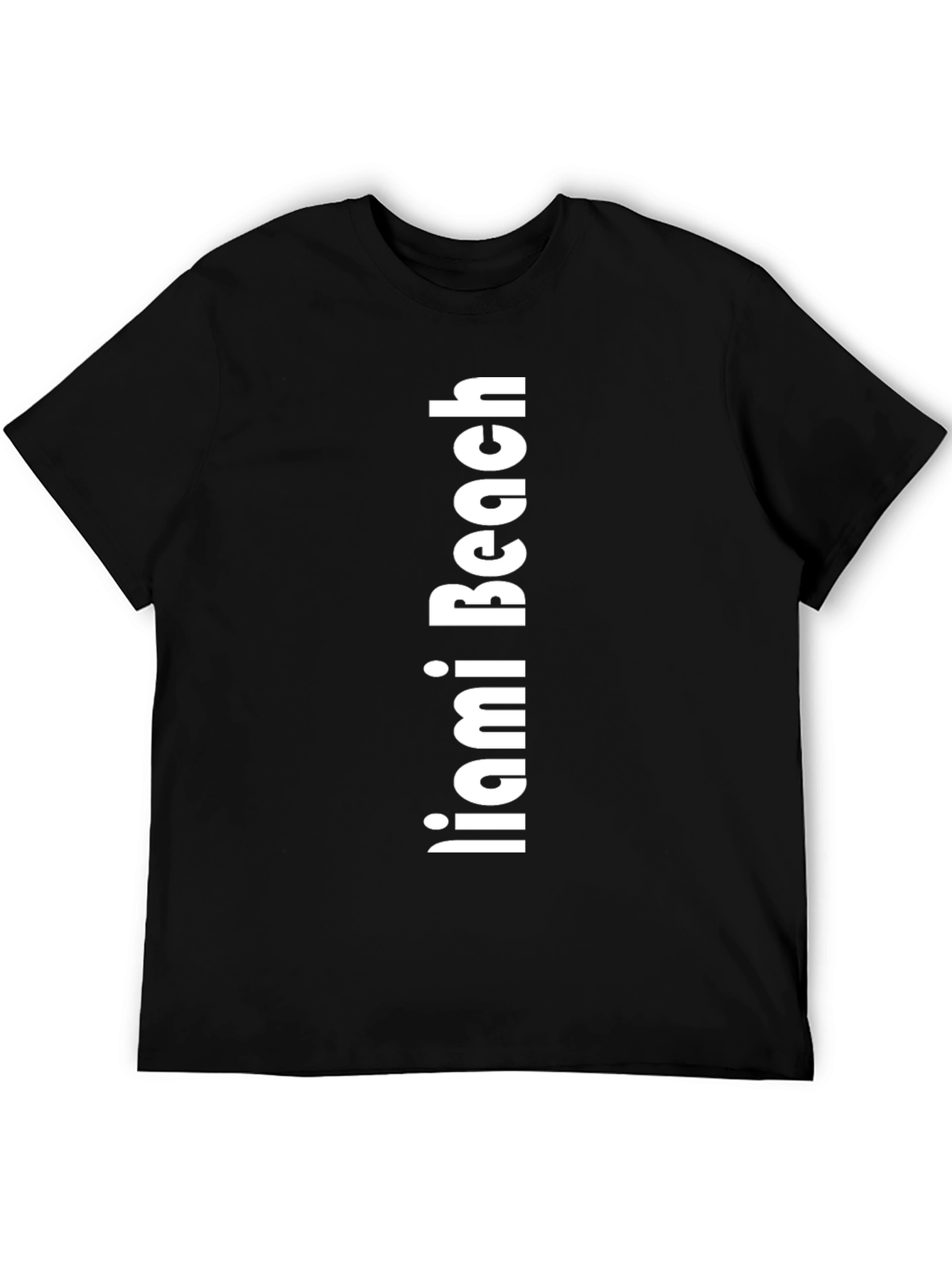 Black Miami Beach Black Graphic Tee view 5
