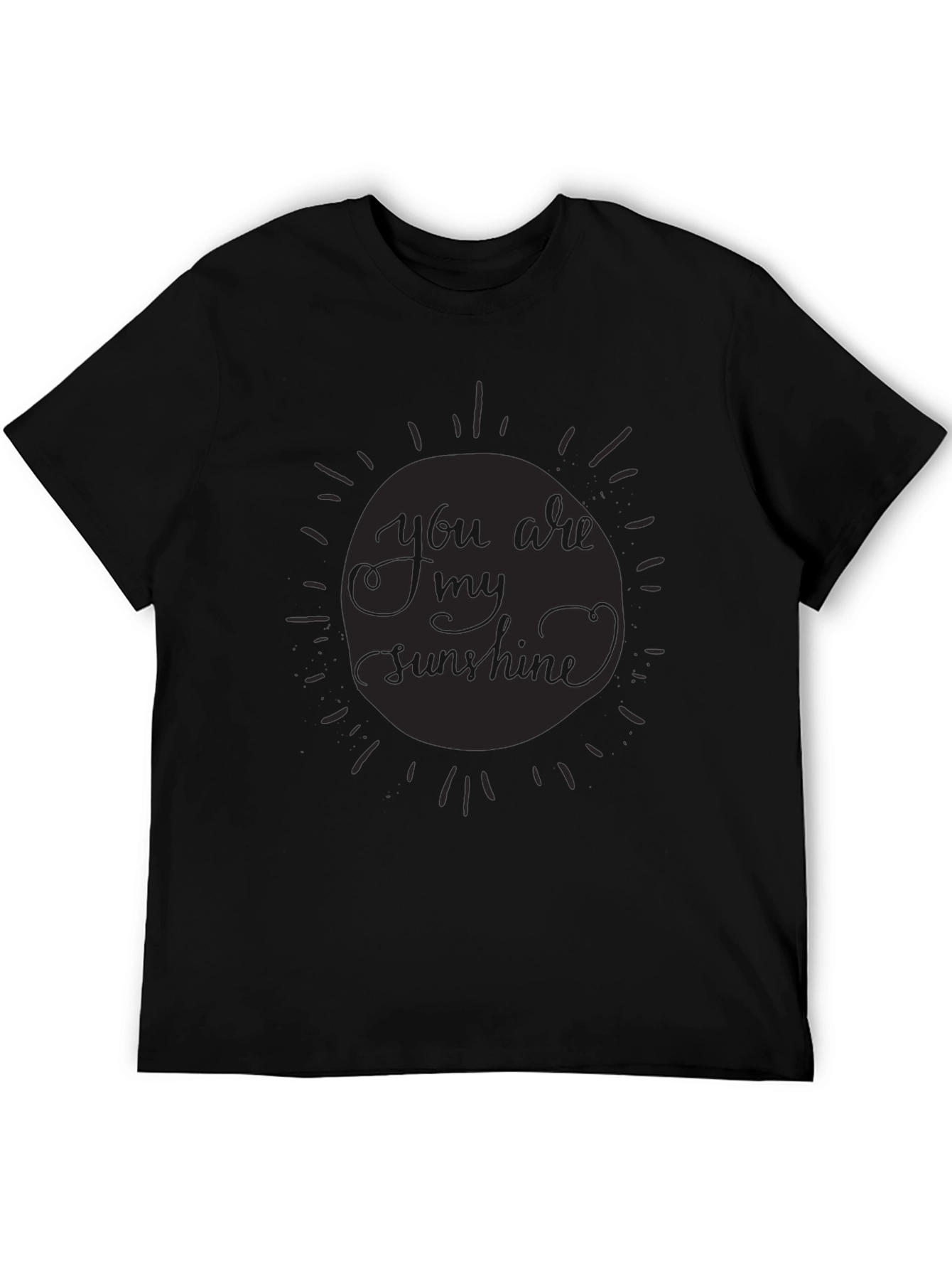 Black Sunshine Graphic Tee - Stylish Black T-Shirt view 5
