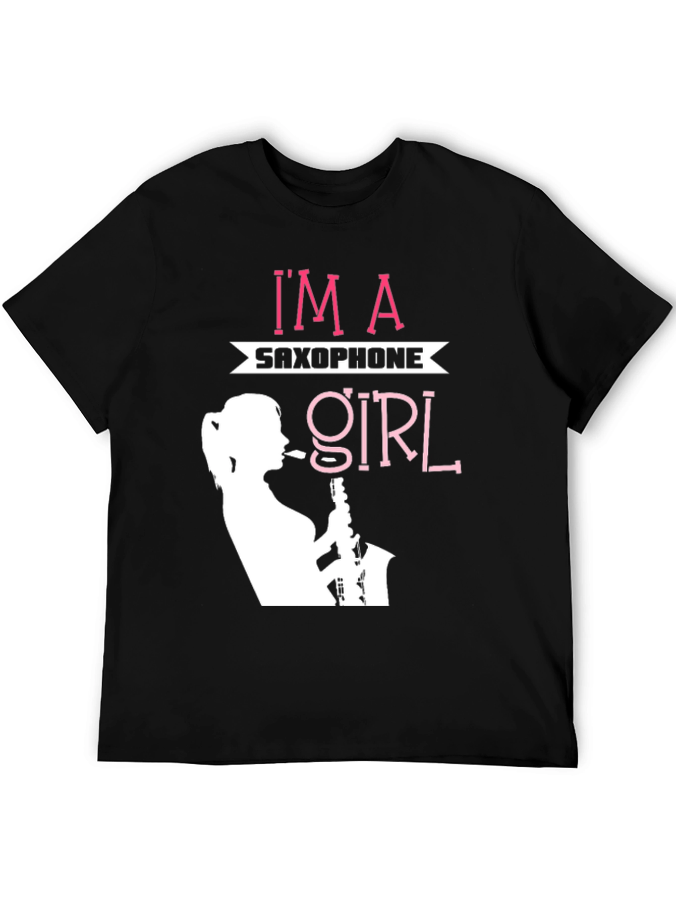 Black I'm A Saxophone Girl Black Graphic Tee view 5