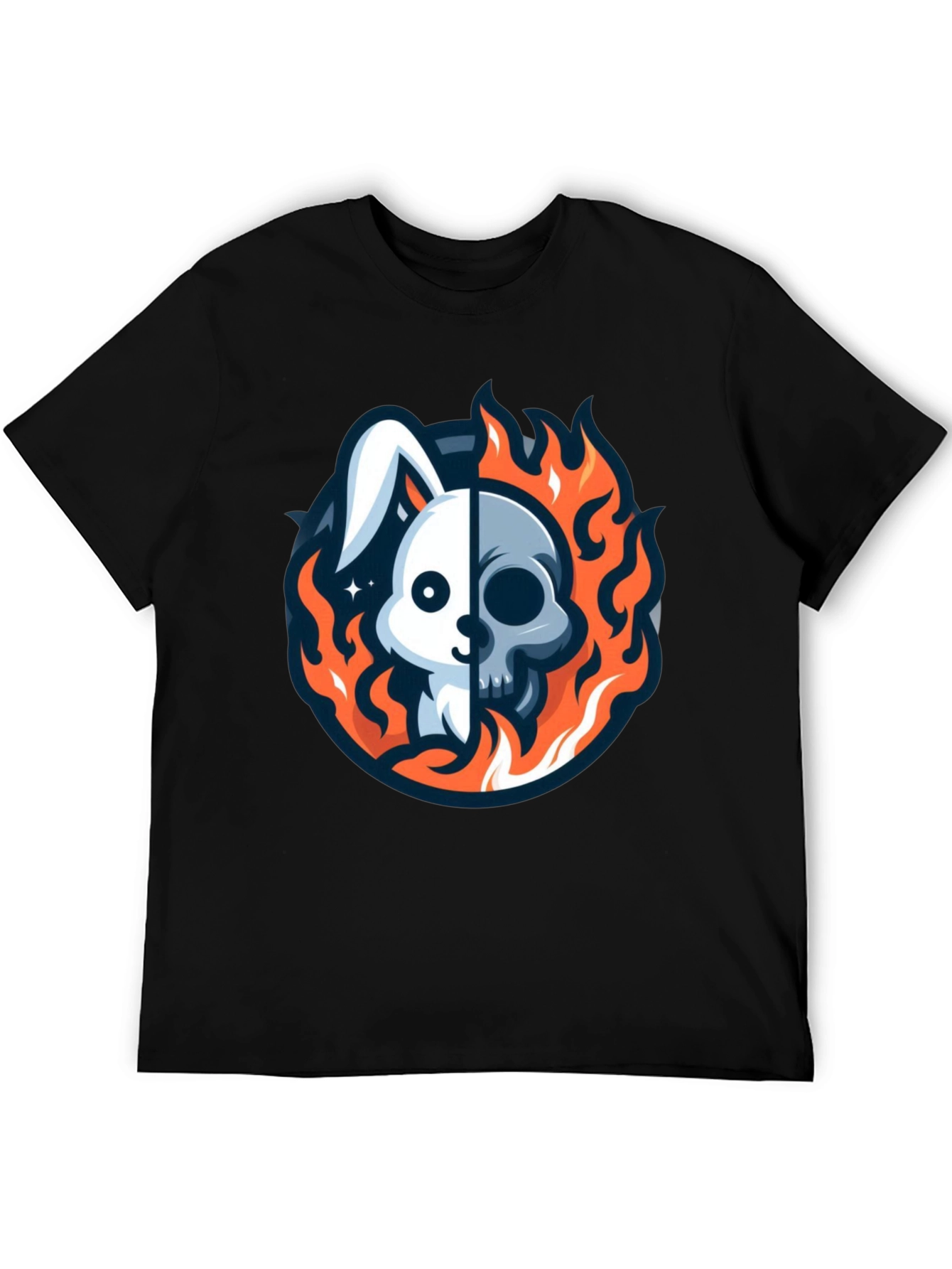 Black Rabbit Skull T-Shirt - Unique Graphic Tee view 5