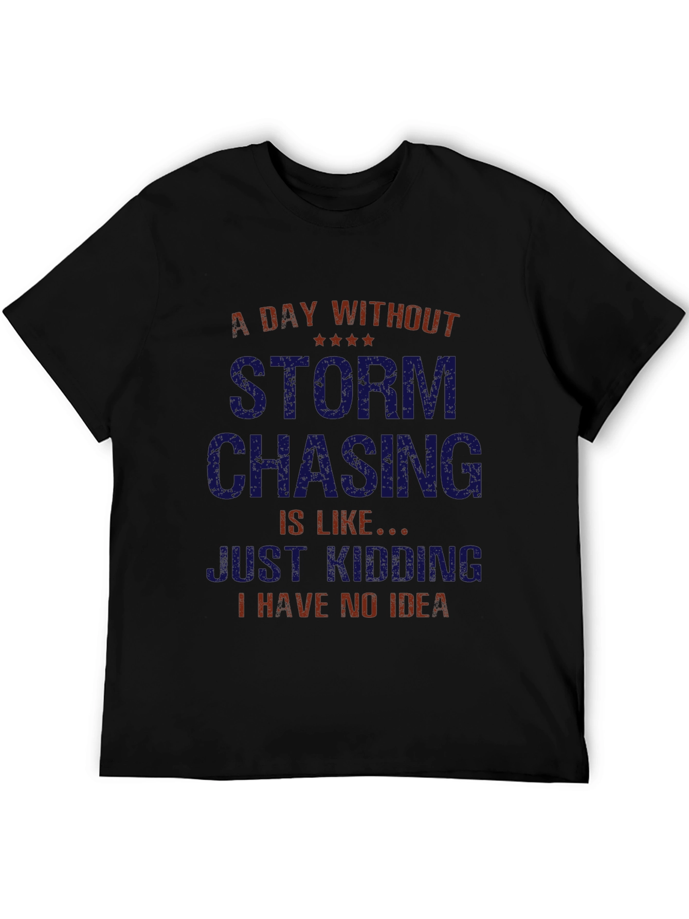 Black Storm Chasing T-Shirt - Funny Weather Tee view 5