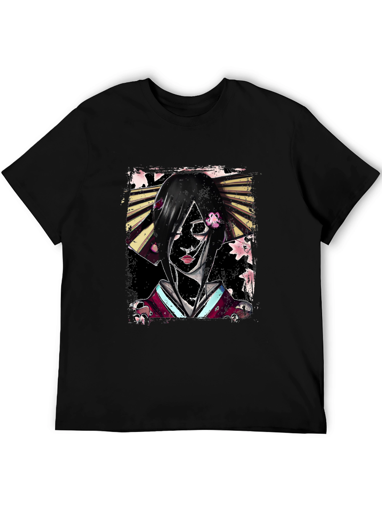 Black Geisha Graphic Black T-Shirt view 5