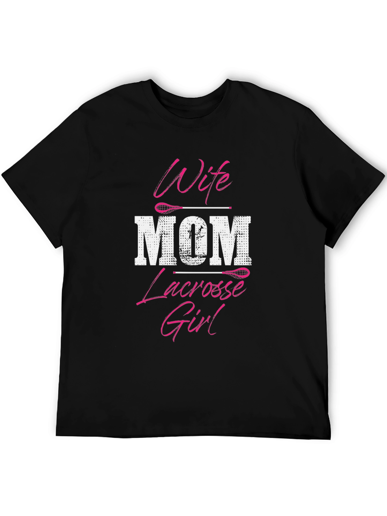Black Wife Mom Lacrosse Girl Tee - Perfect Sports Mom Gift view 5