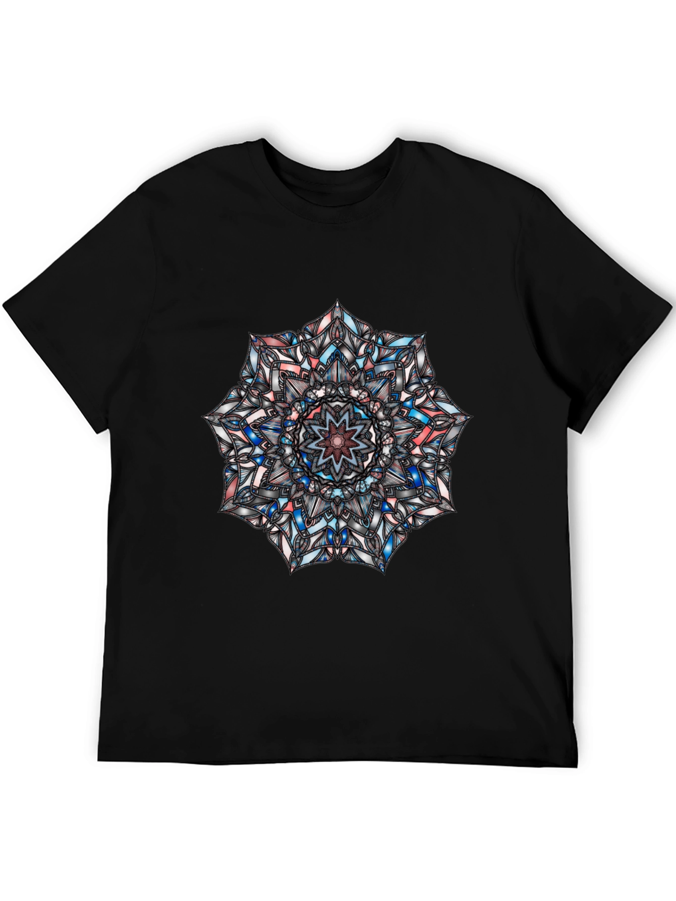 Black Mandala Graphic Print Black T-Shirt view 5