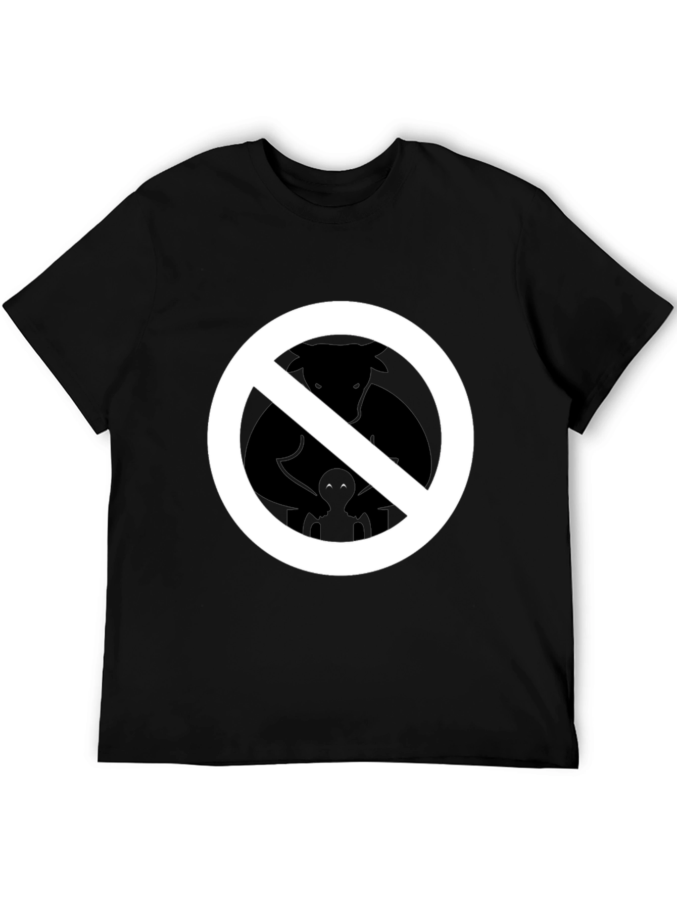 Black No Furries Black Graphic Tee view 5