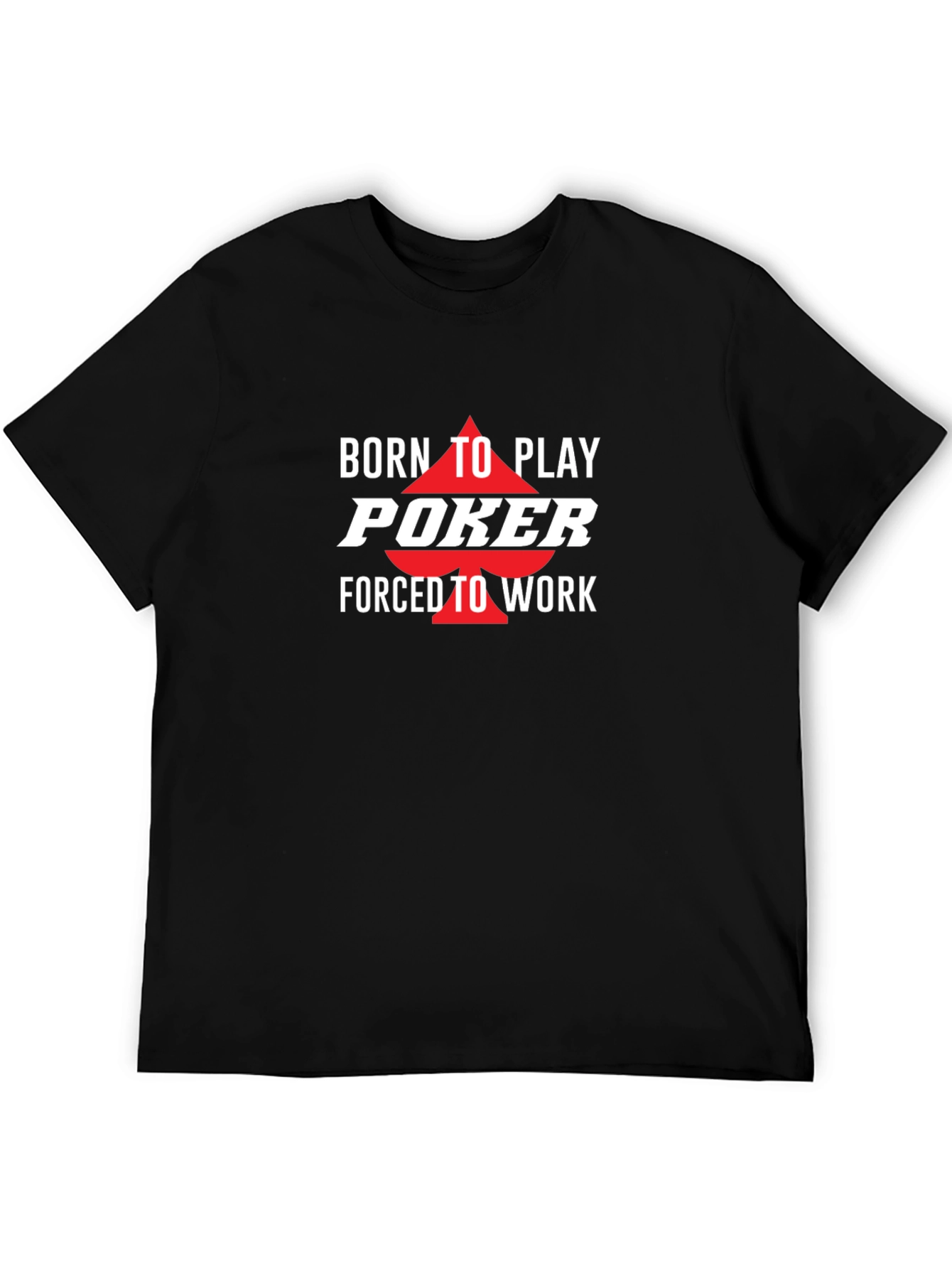 Black Born to Play Poker Graphic T-Shirt view 5