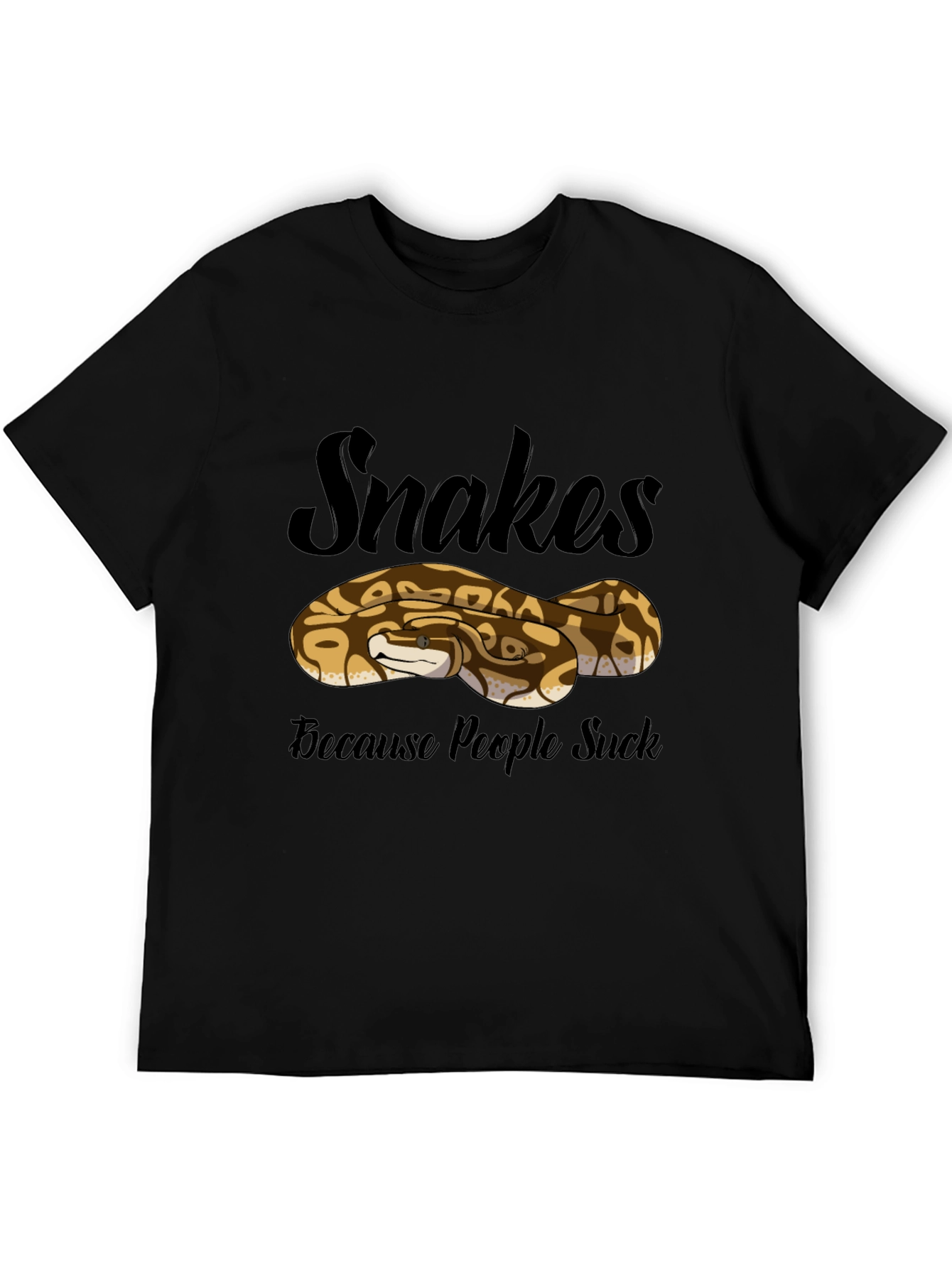 Black Snakes Because People Suck T-Shirt view 5