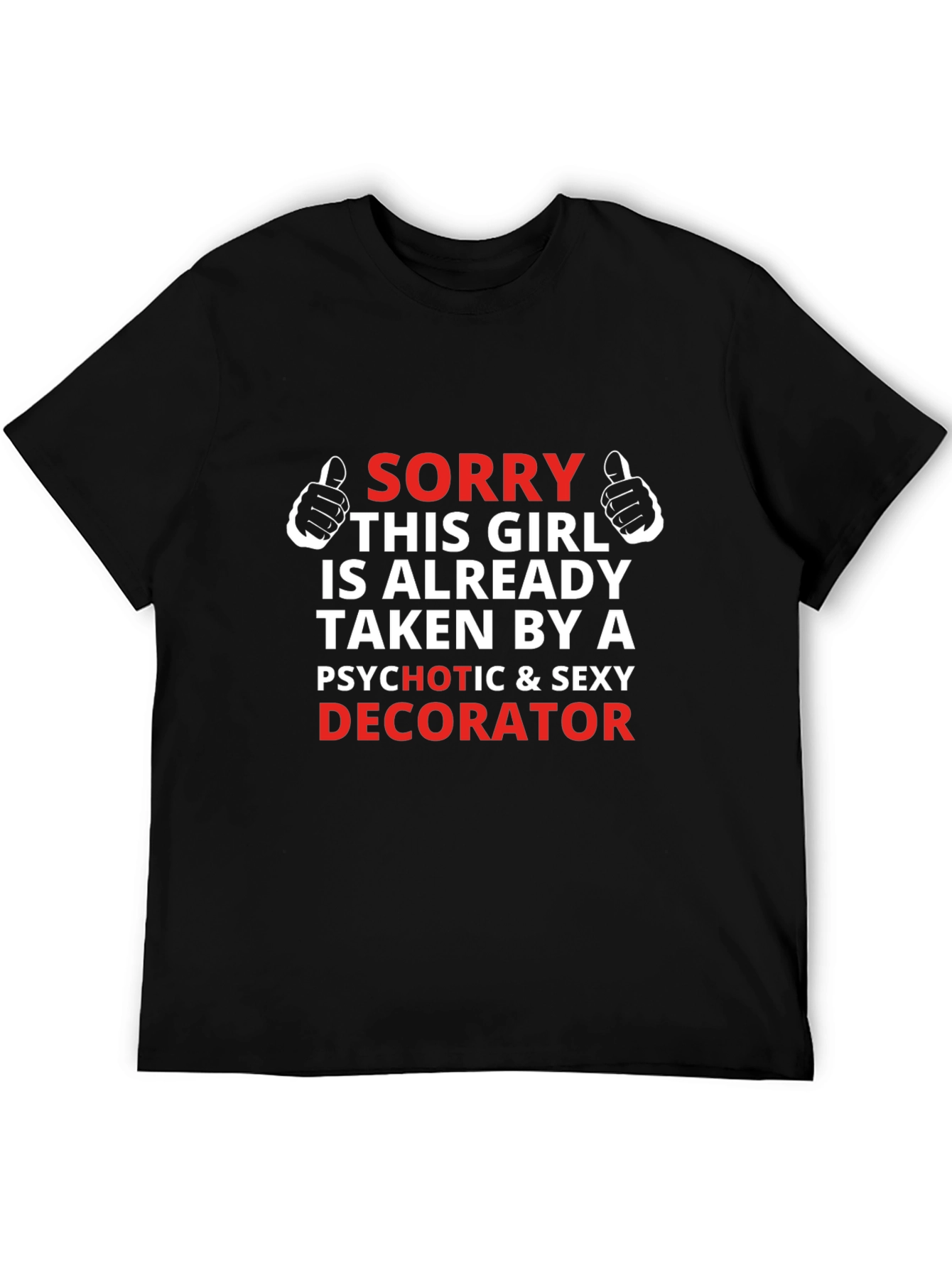 Black Funny Decorator Graphic T-Shirt view 5