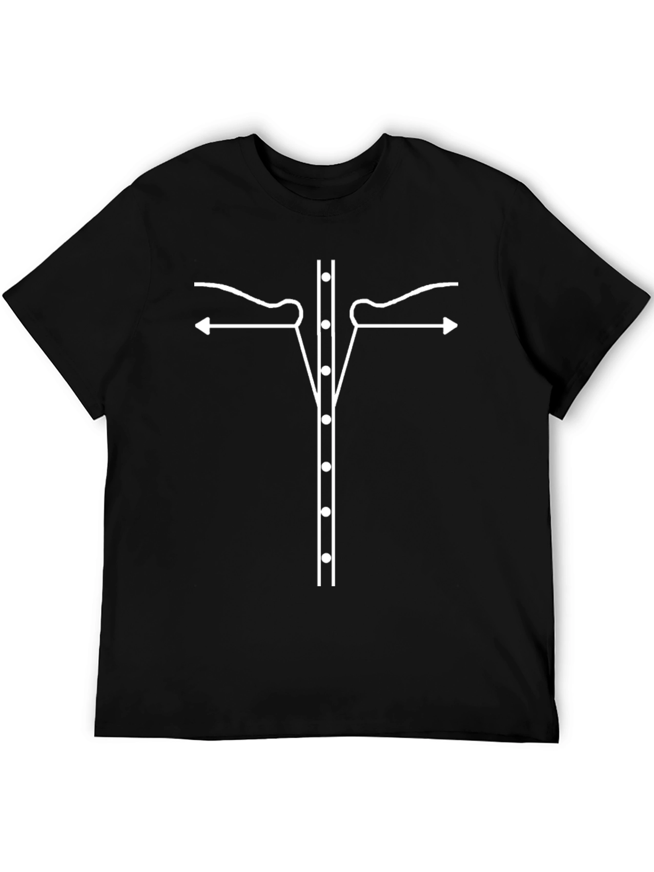 Black Western Shirt Style Graphic T-Shirt - Black view 5