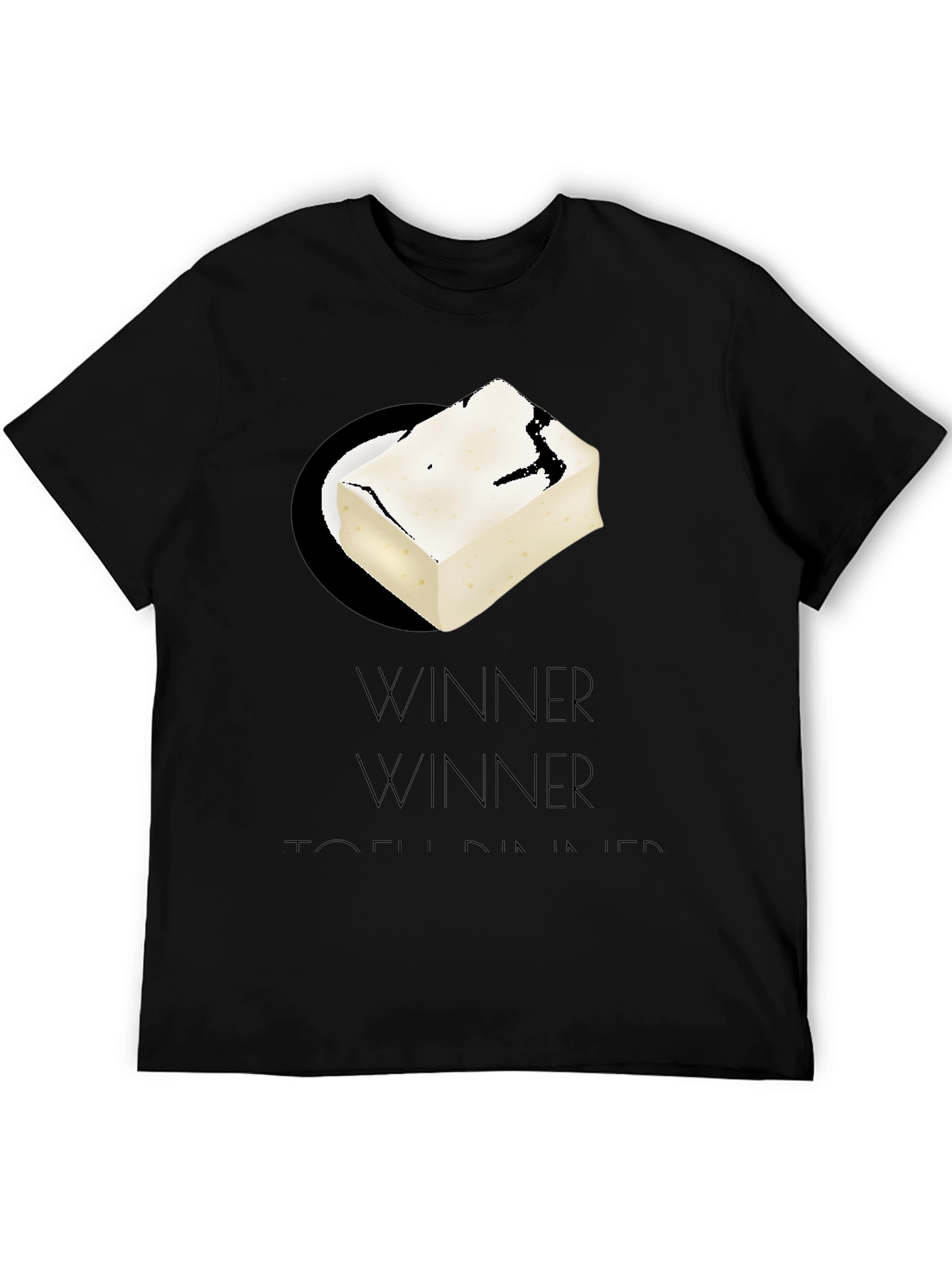Black Winner Tofu Dinner Graphic Tee view 5