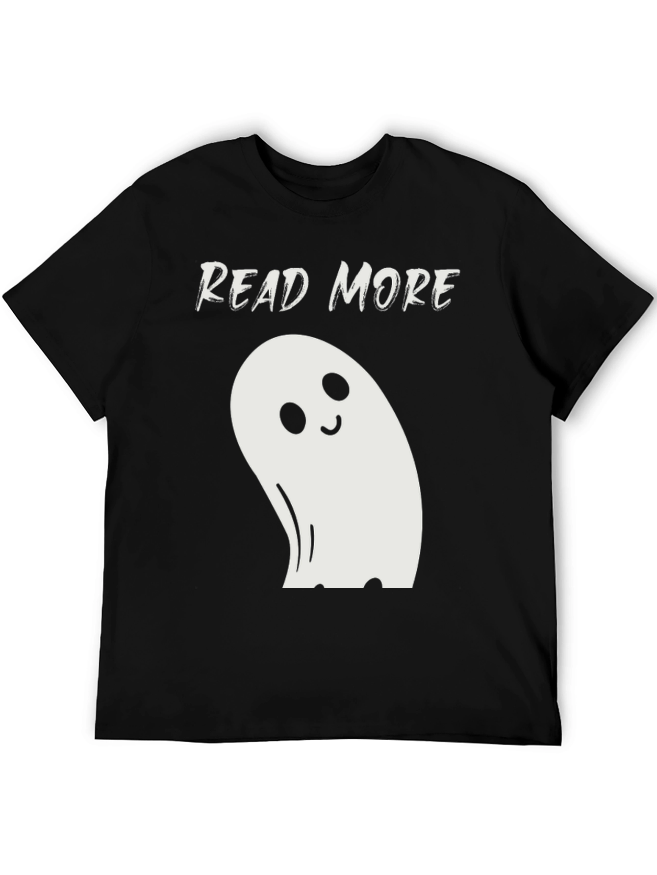 Black Read More Ghost T-Shirt - Black Cotton Blend view 5