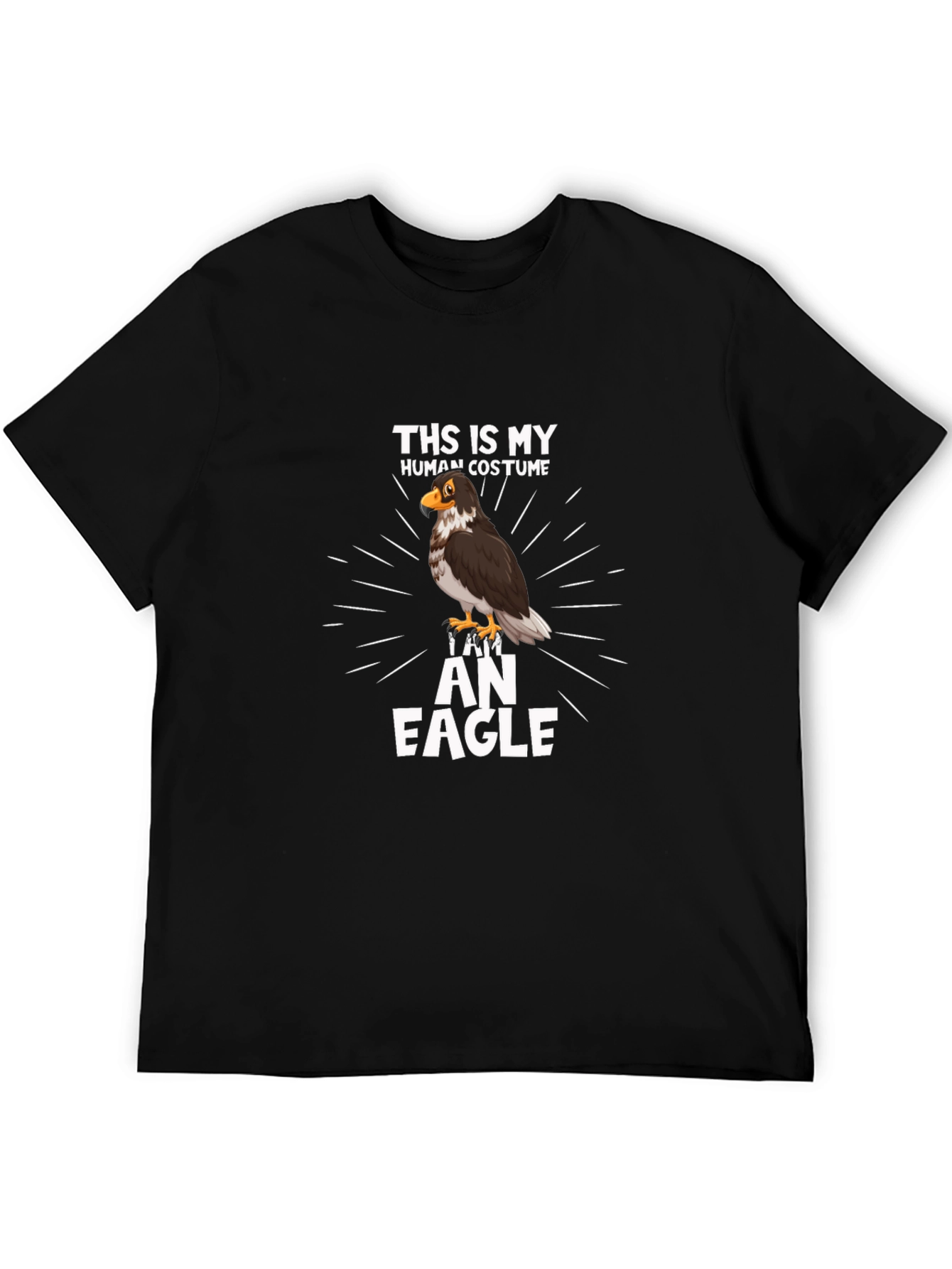 Black Human Costume Eagle T-Shirt view 5