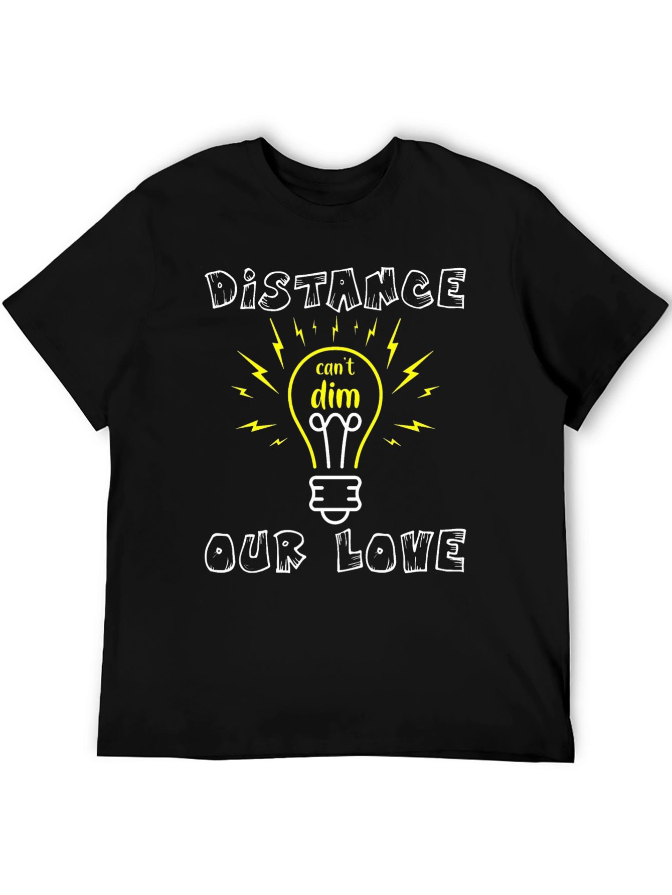 Black Distance Can't Dim Our Love Graphic Tee view 5