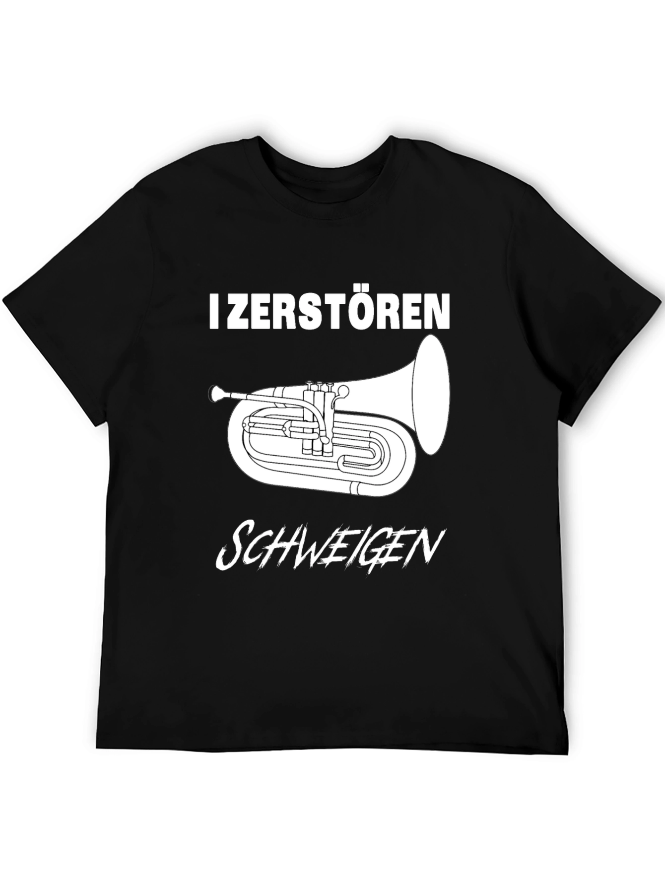 Black I Zerstören Schweigen Tuba Black T-Shirt view 5