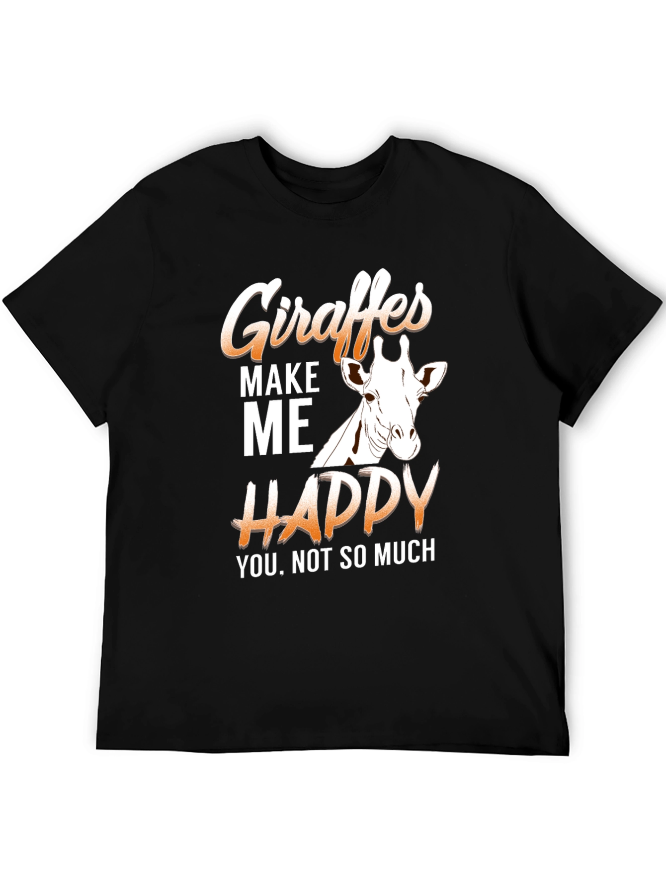 Black Giraffe Graphic T-Shirt - Funny Animal Lover Tee view 5