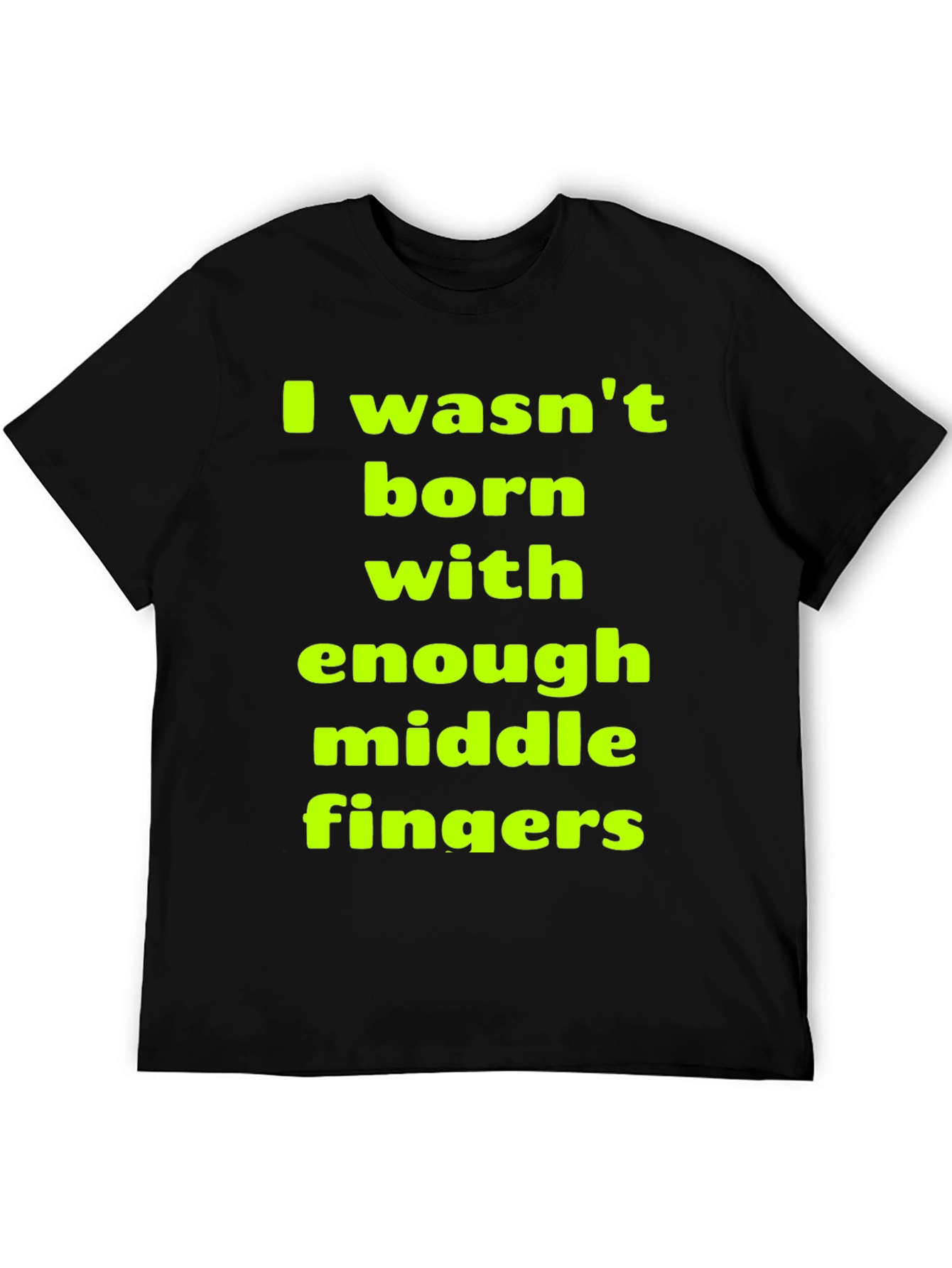 Black Funny Sarcastic Middle Finger T-Shirt view 5