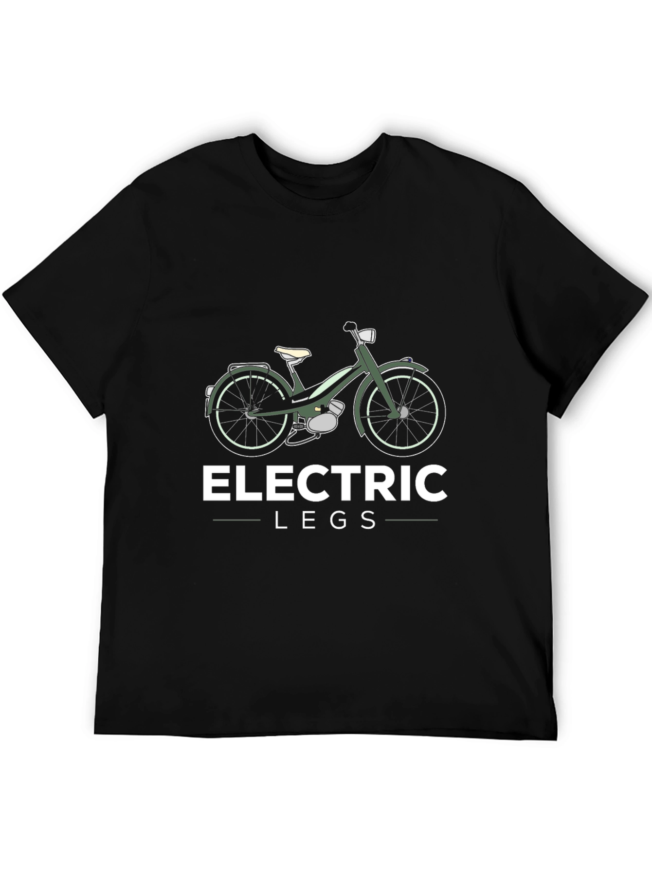 Black Electric Legs Moped T-Shirt view 5