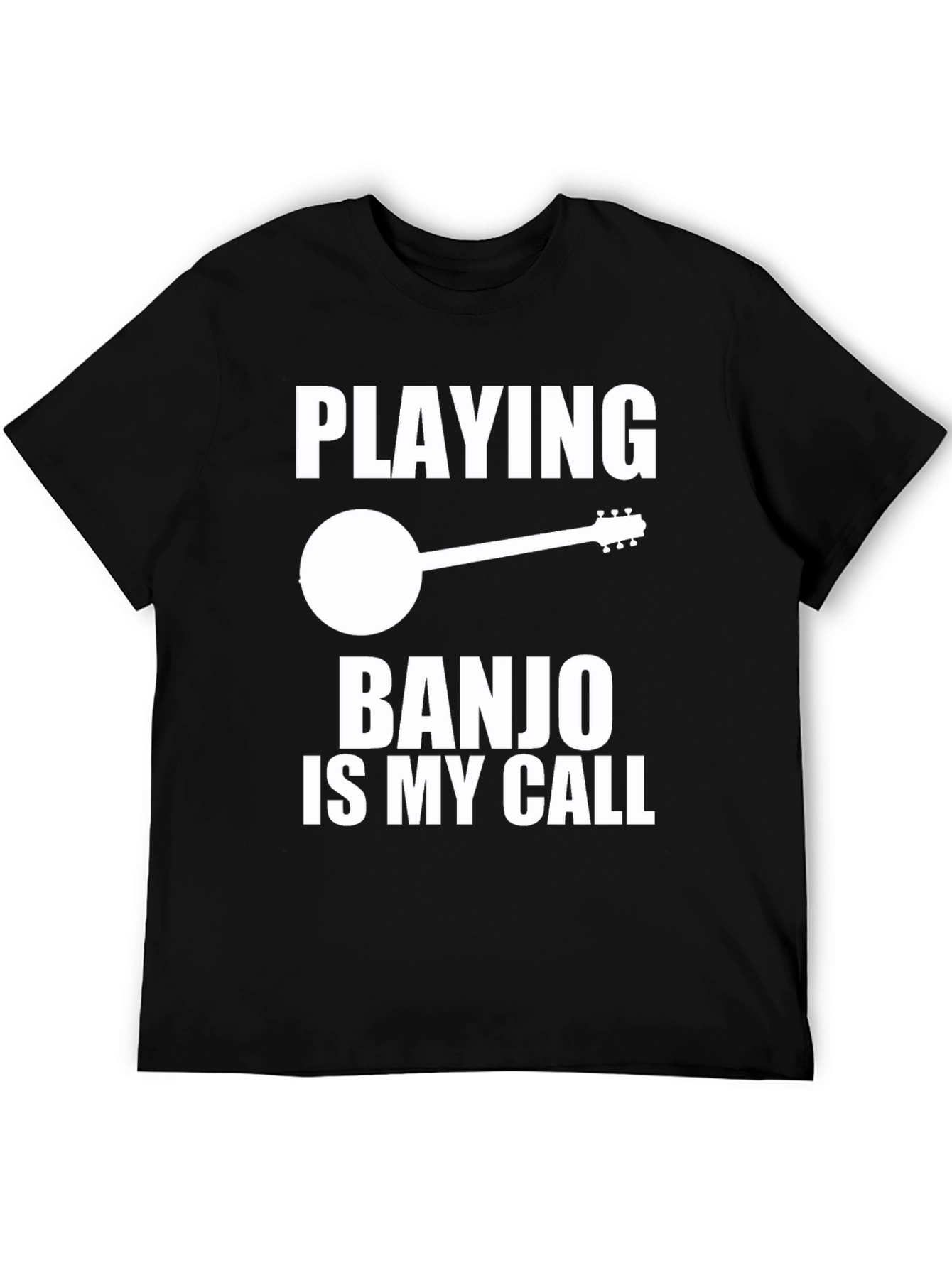 Black Banjo Player Graphic Tee - Music Lover Gift view 5