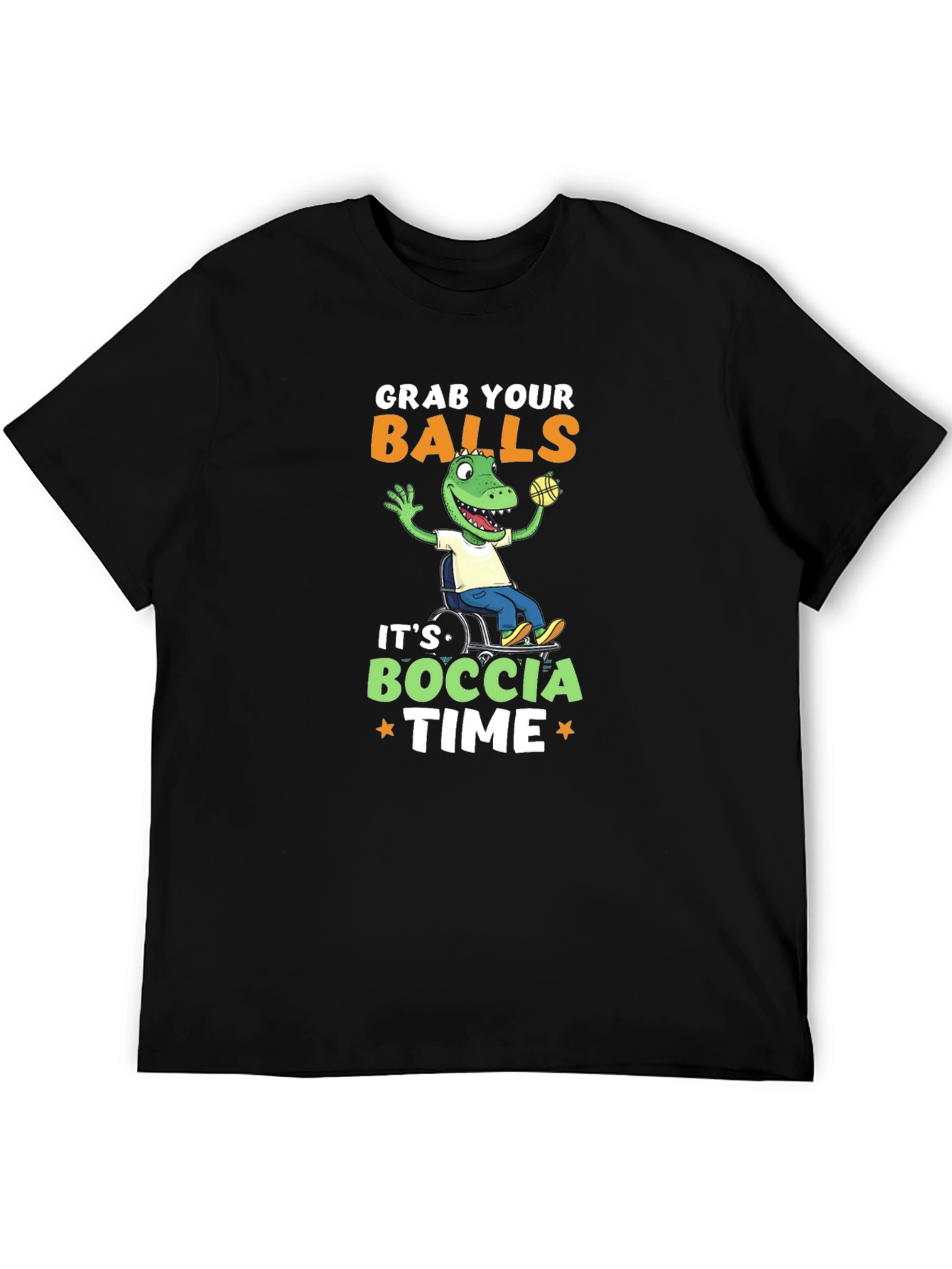 Black Grab Your Balls Boccia Time T-Shirt view 5