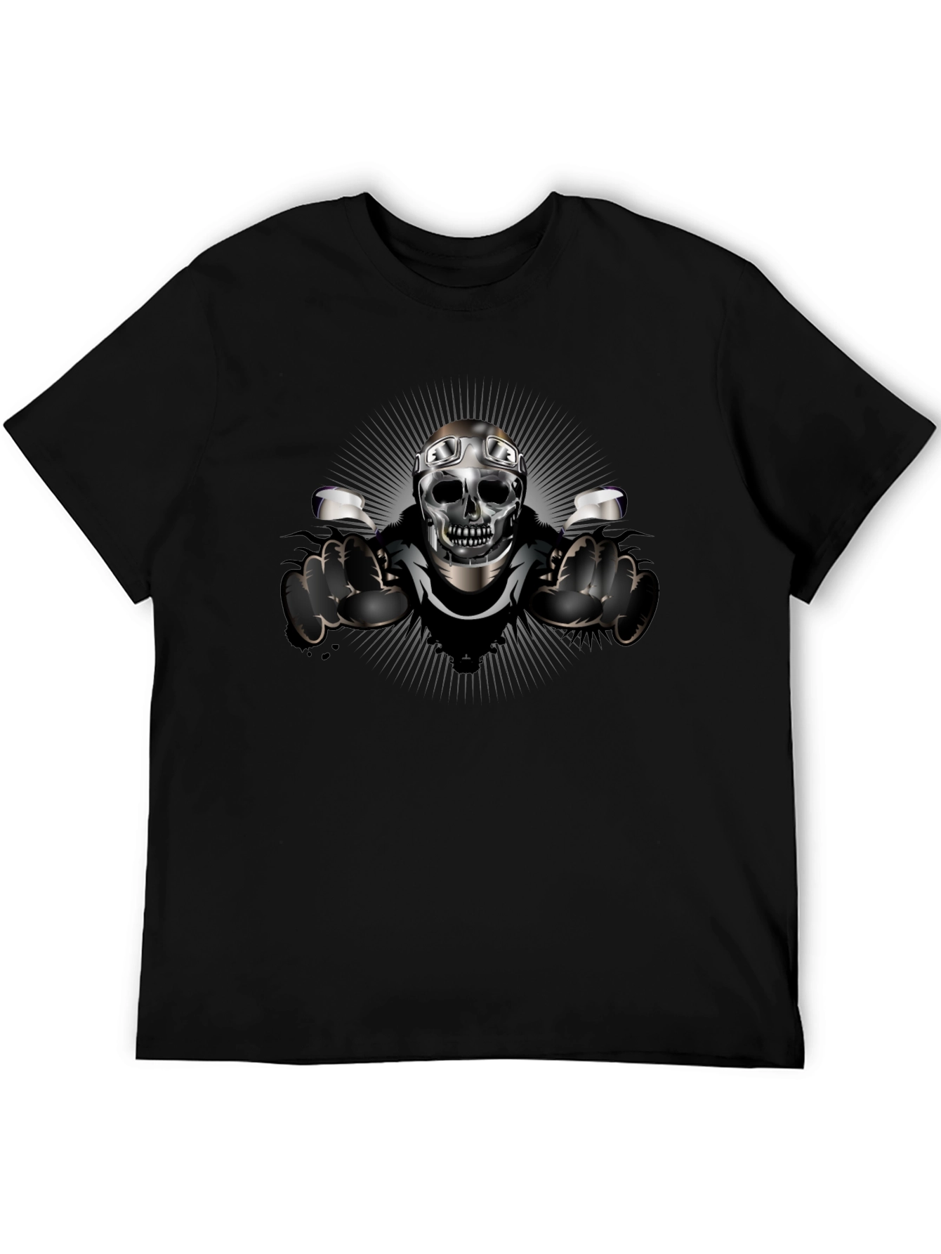 Black Skull Biker T-Shirt - Ride or Die view 5
