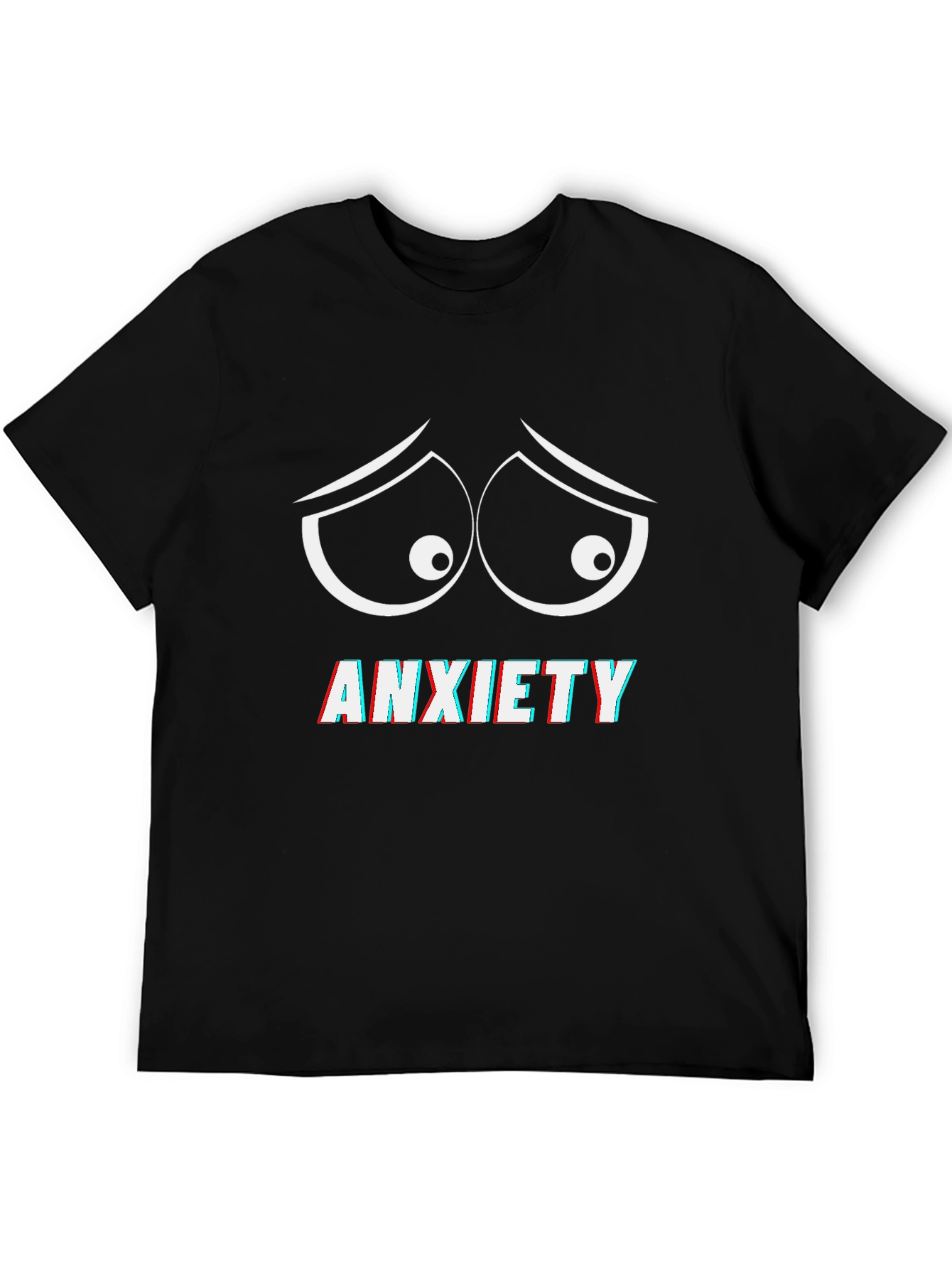 Black Anxiety Eyes Graphic Tee - Comfort Fit view 5