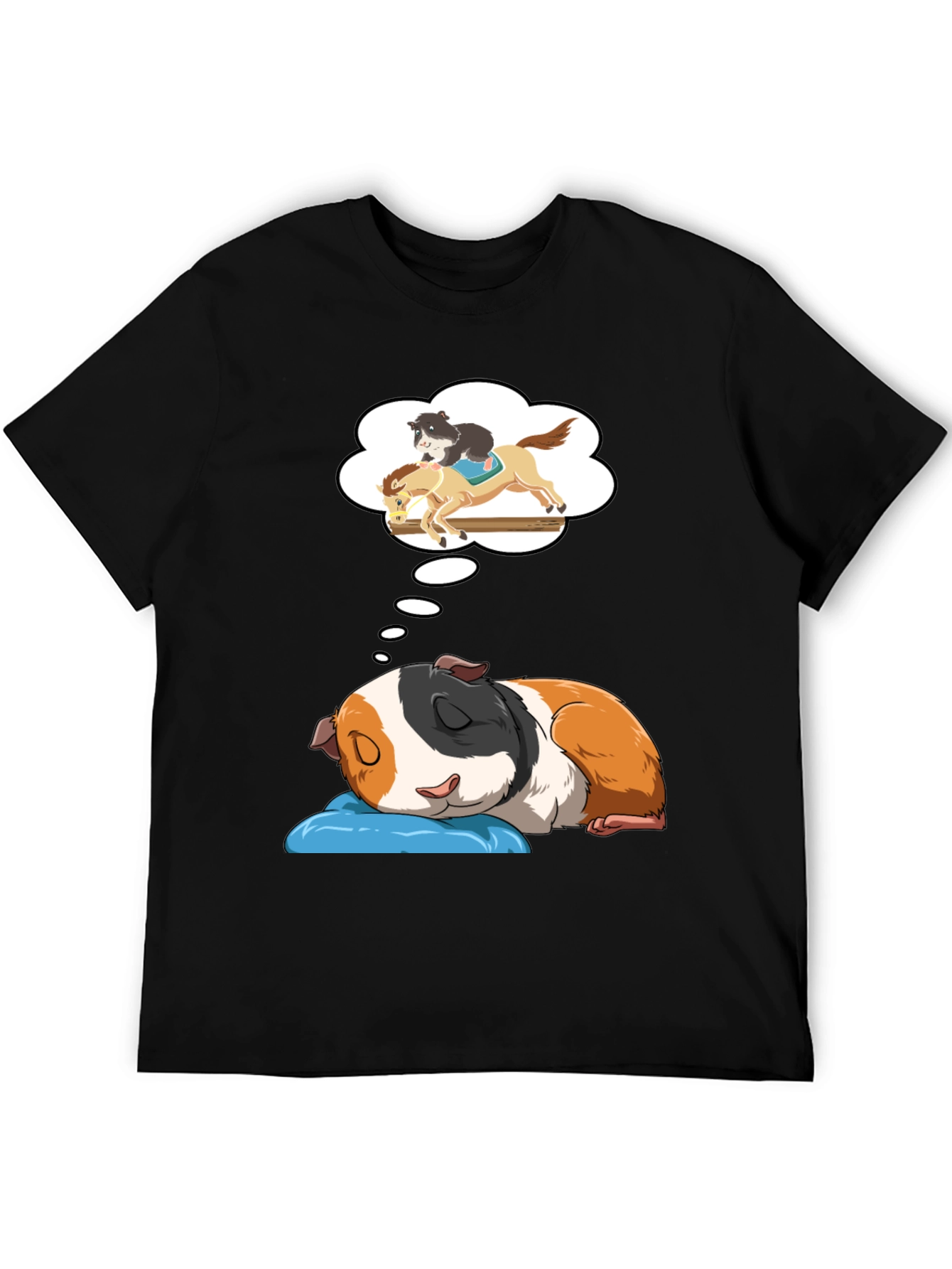 Black Dreamy Guinea Pig T-Shirt view 5