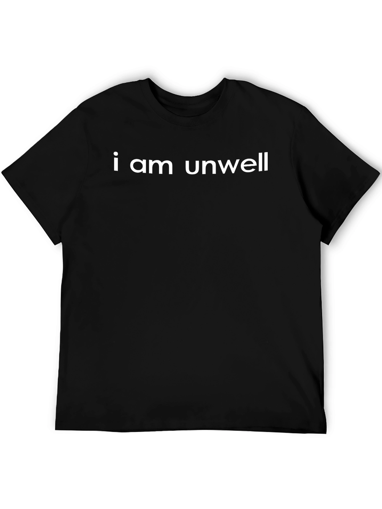 Black I Am Unwell Graphic T-Shirt - Black view 5