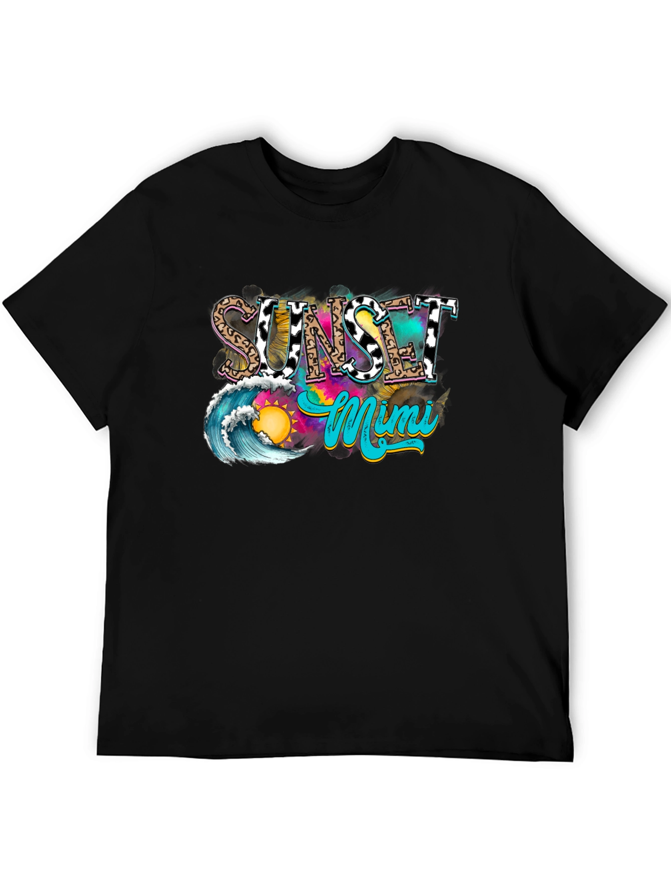 Black Sunset Mimi T-Shirt - Beach Lover Tee view 5