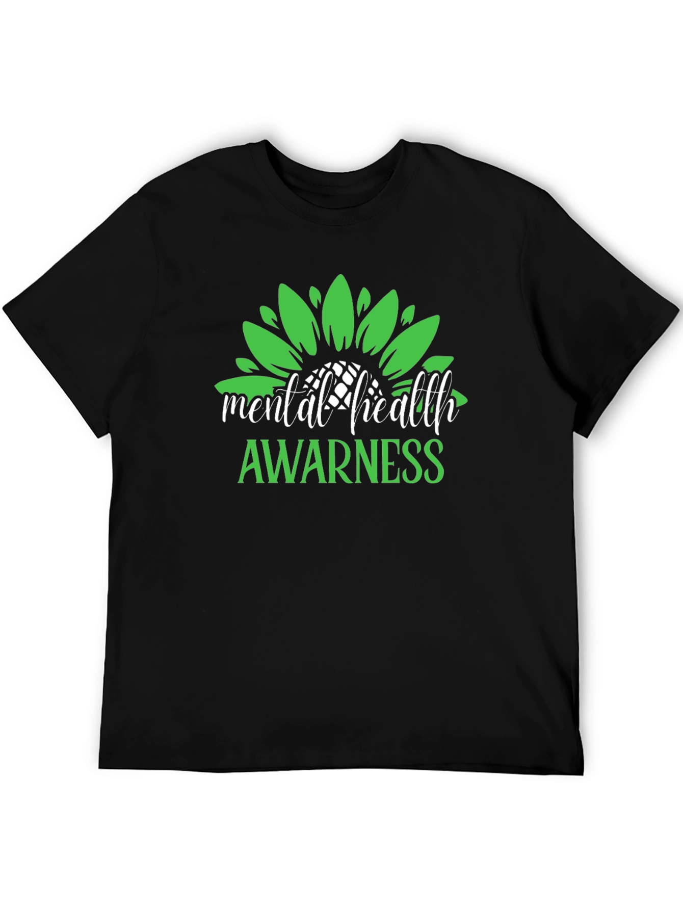 Black Mental Health Awareness Sunflower Graphic Tee view 5