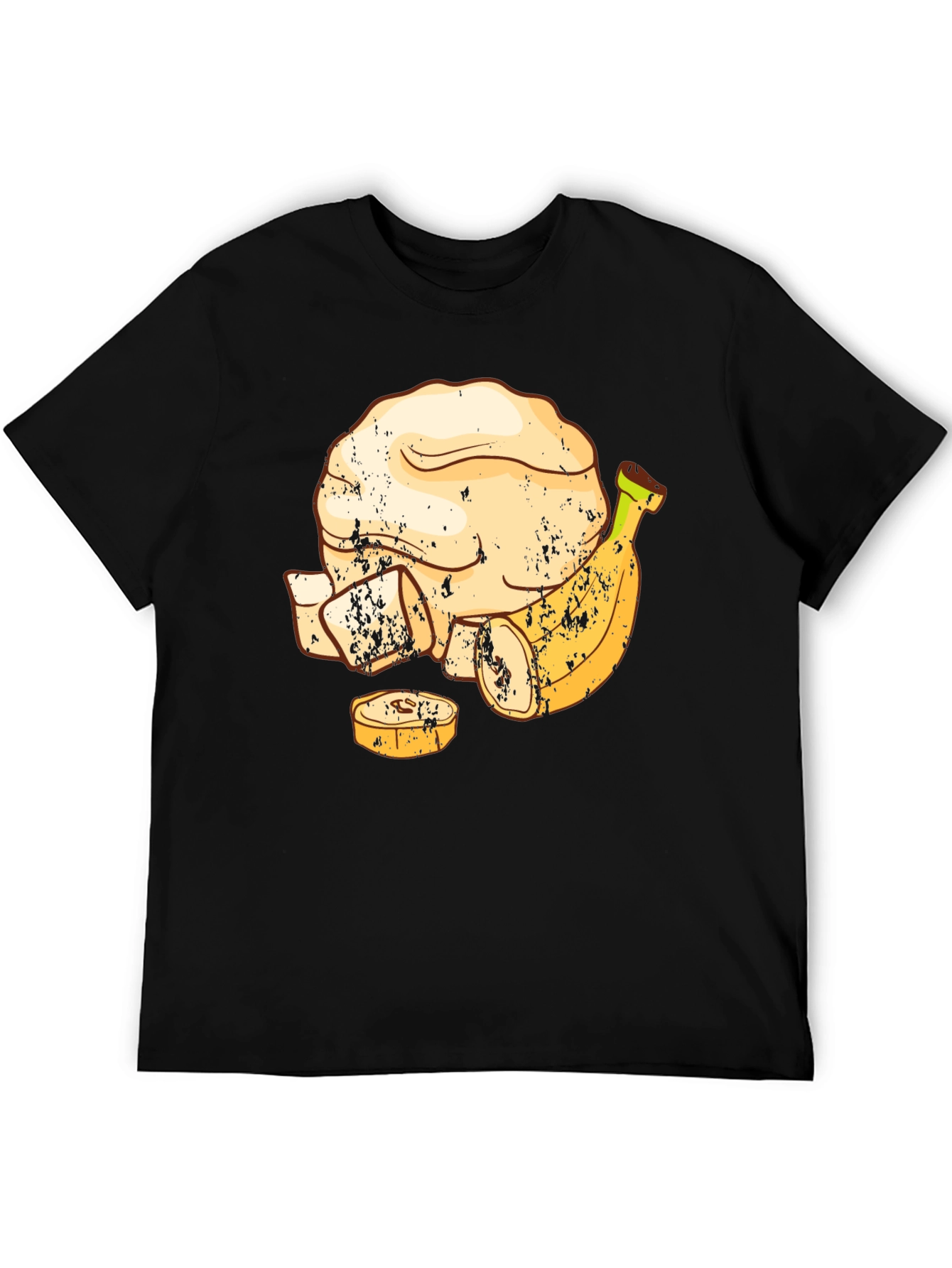 Black Banana Bread Graphic Tee - Novelty Food Shirt view 5