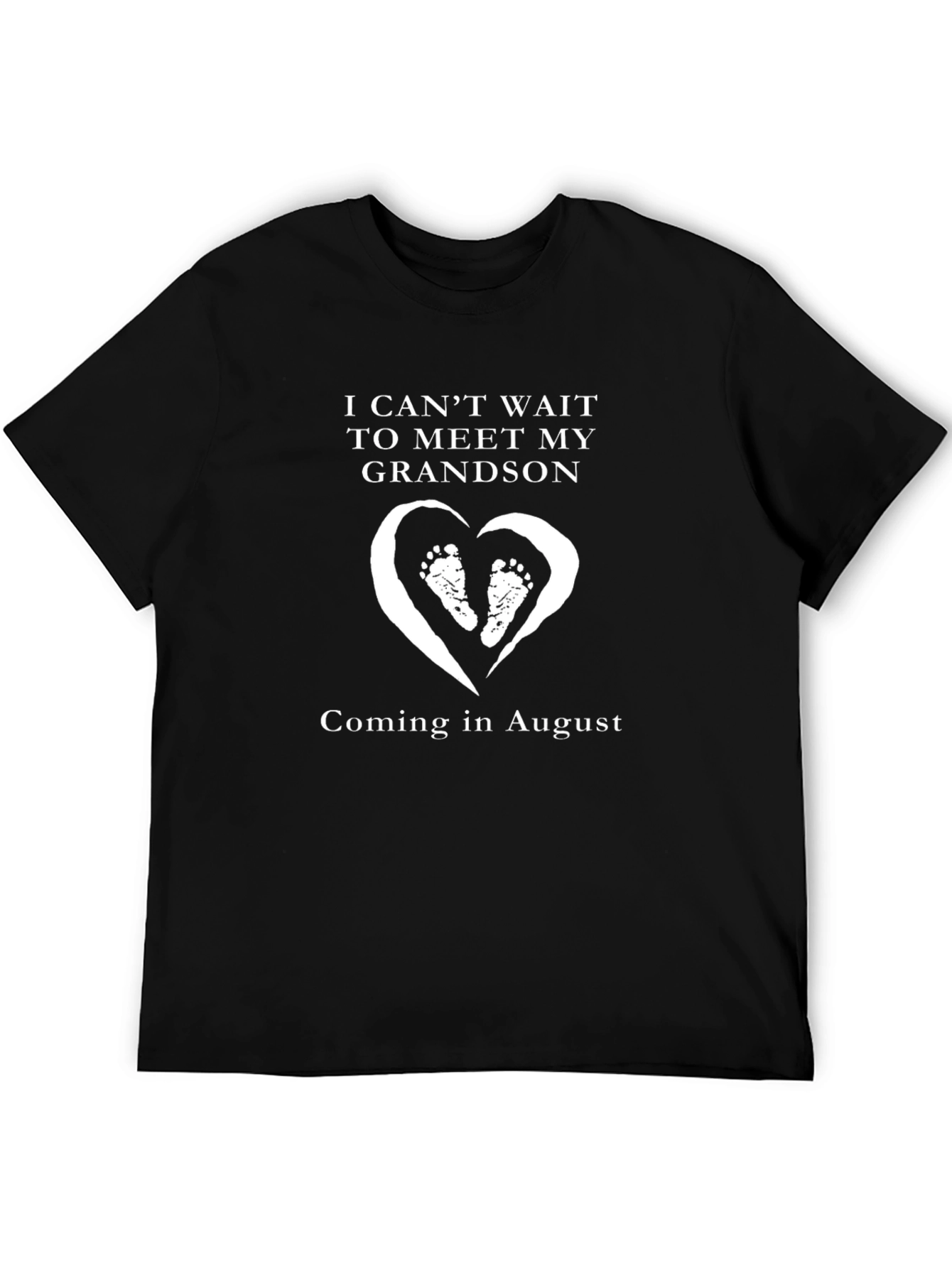 Black Grandson Coming in August T-Shirt view 5