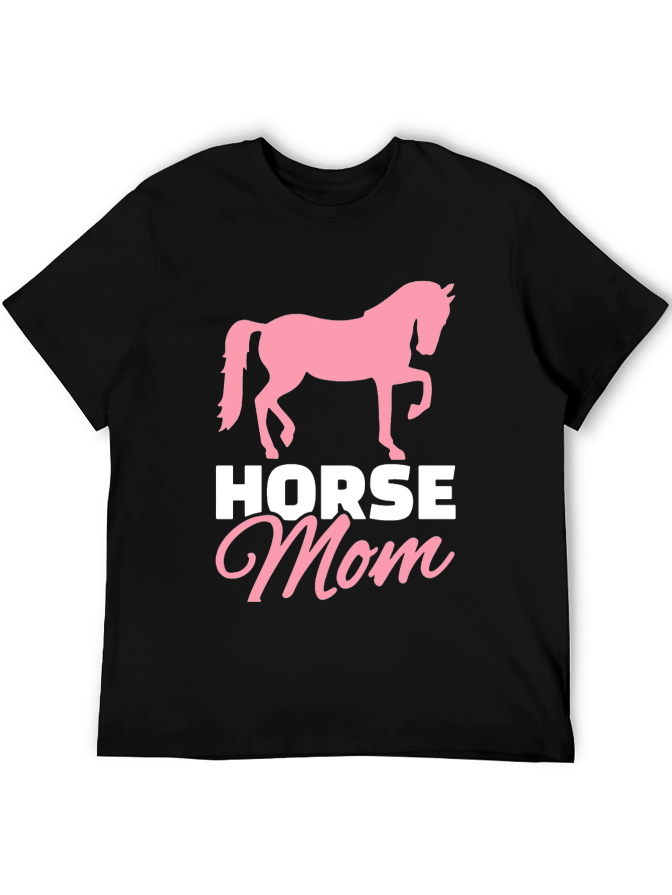 Black Horse Mom T-Shirt - Equestrian Gift view 5