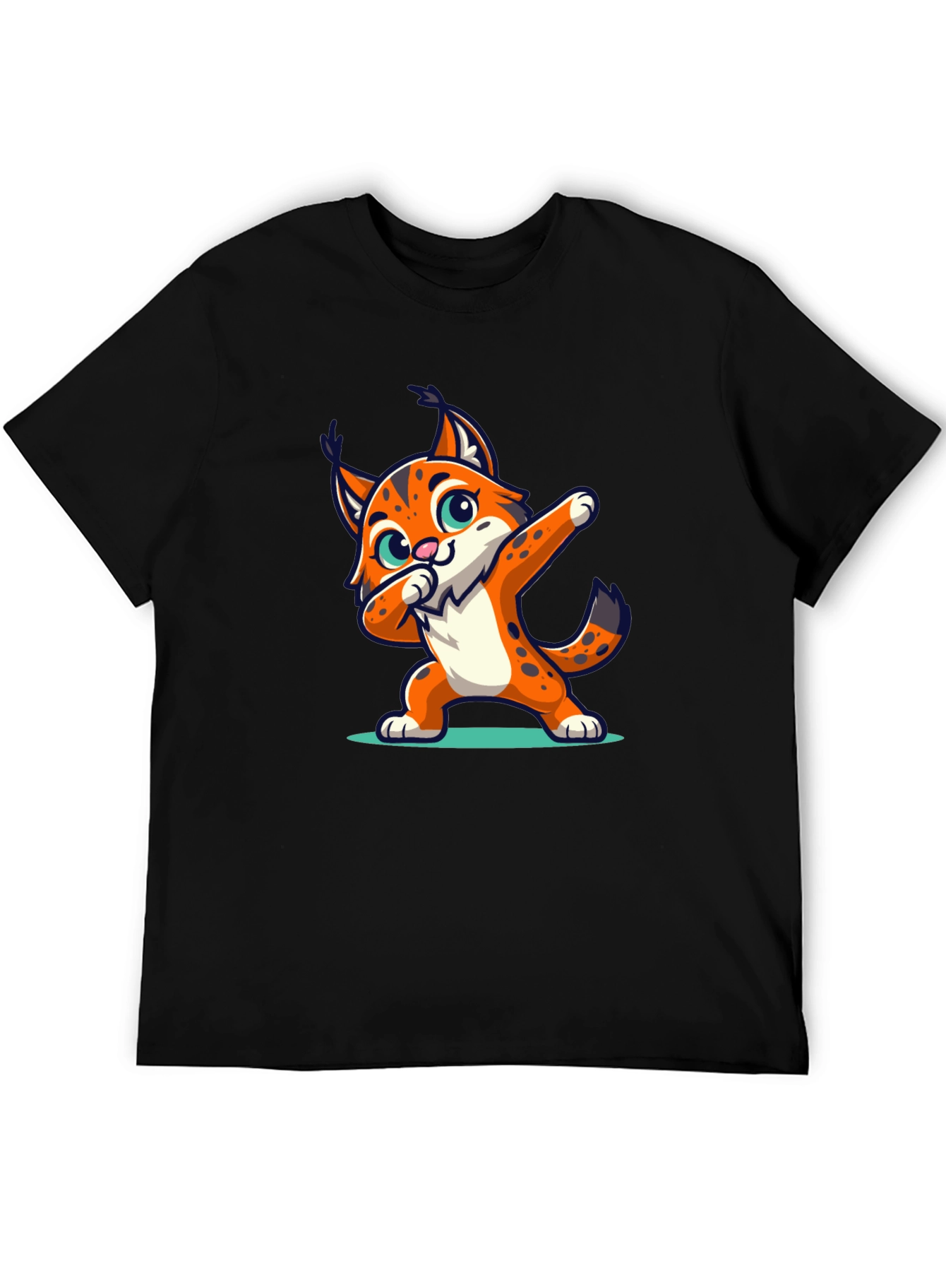 Black Lynx Dabbing Graphic Tee - Trendy Unisex Shirt view 5