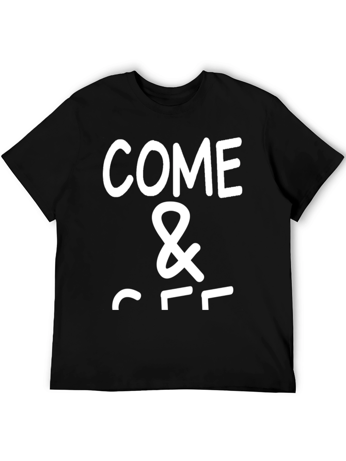 Black Come & Chill Men's Graphic Tee view 5