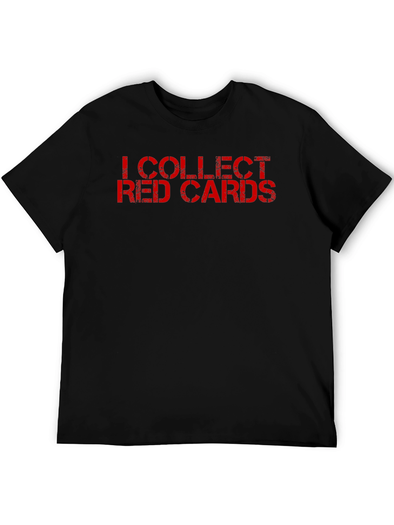 Black I Collect Red Cards - Novelty T-Shirt view 5