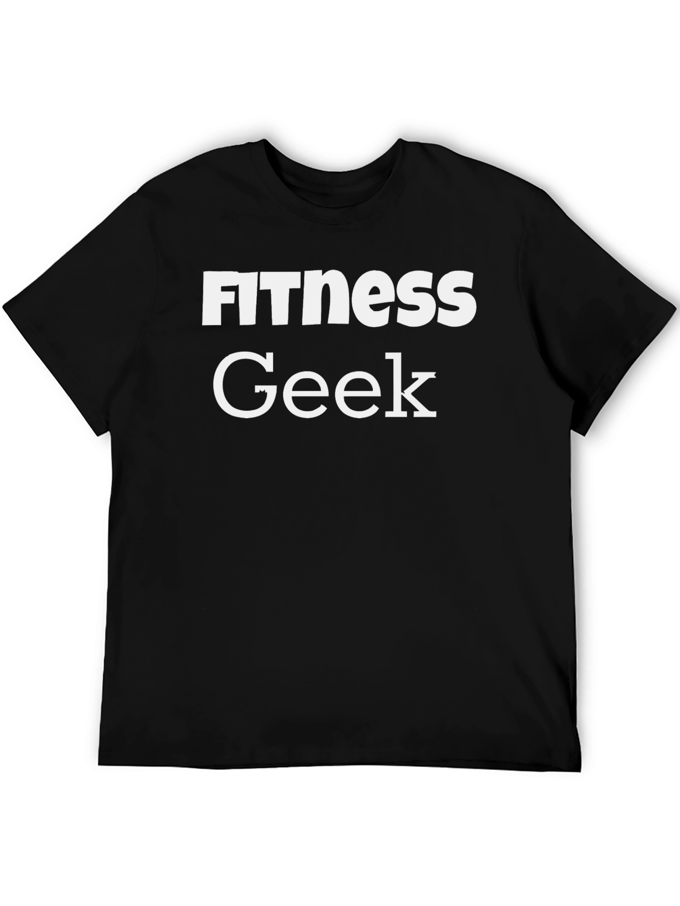 Black Fitness Geek Graphic T-Shirt - Gym Workout Apparel view 5