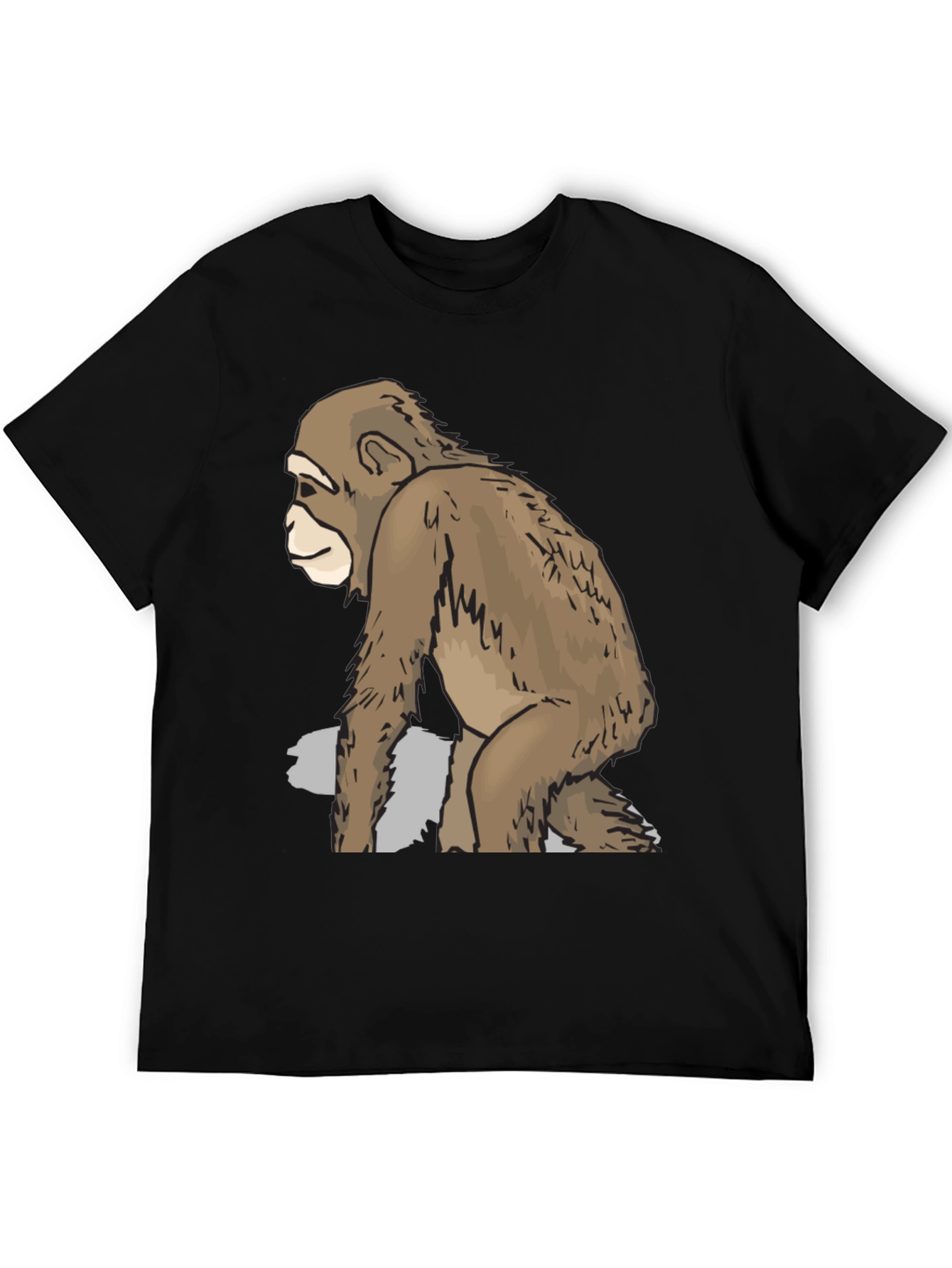 Black Cool Ape Graphic Black T-Shirt view 5