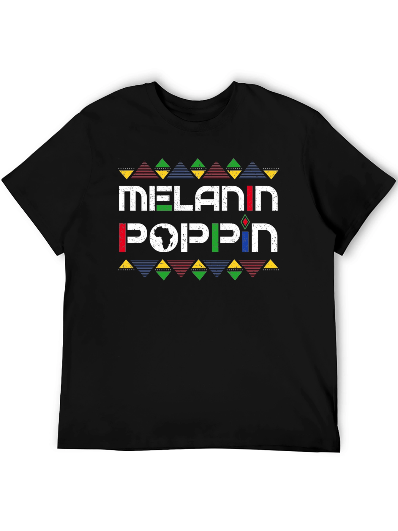 Black Melanin Poppin Graphic T-Shirt - Black view 5