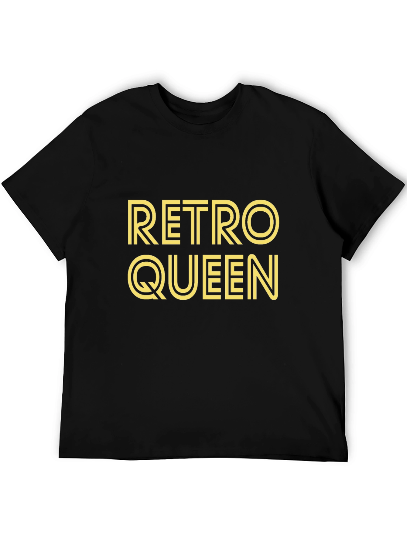 Black Retro Queen Black Graphic T-Shirt view 5