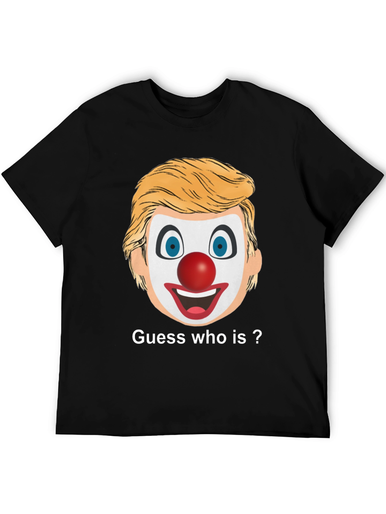 Black Clown Face Guess Who T-Shirt view 5