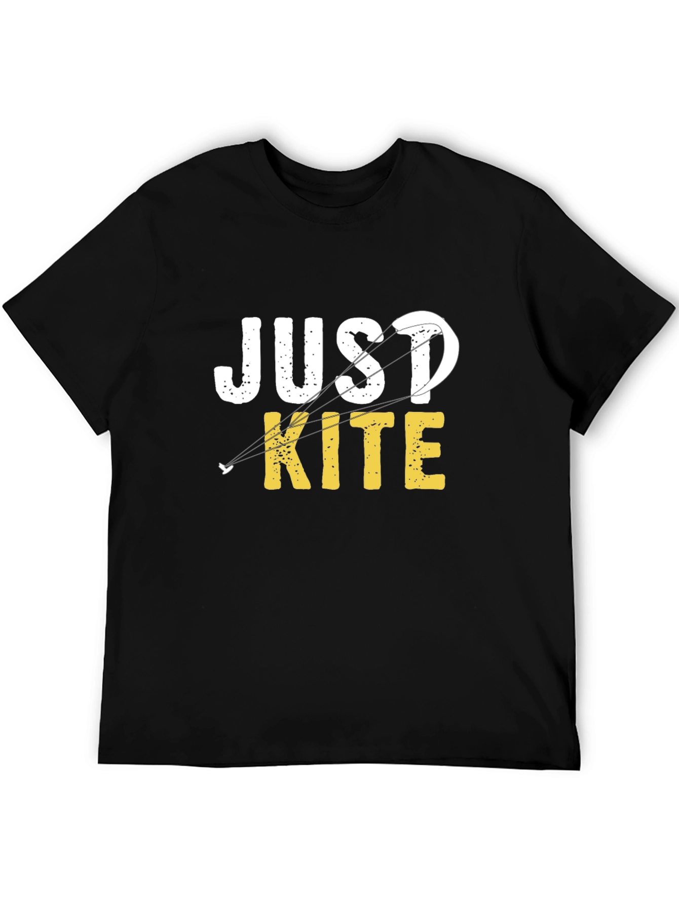 Black Just Kite T-Shirt - Black Cotton Tee view 5