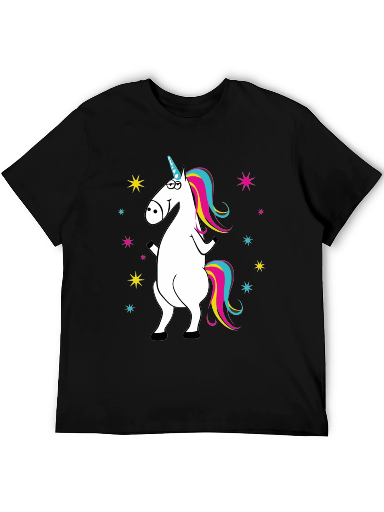 Black Unicorn Graphic Black T-Shirt - Fun & Whimsical Design view 5
