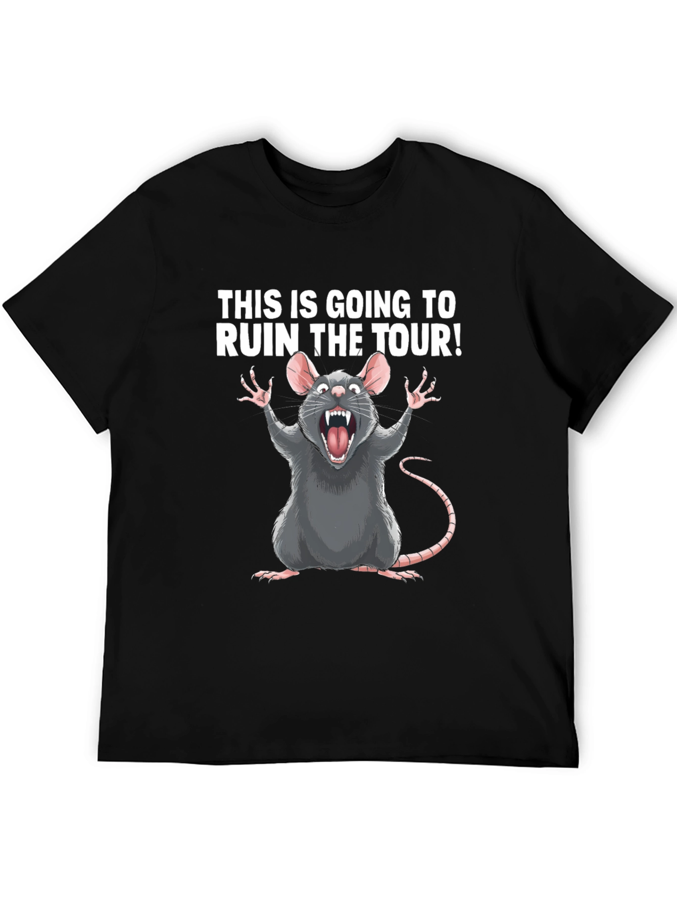 Black Ruin The Tour Rat Graphic T-Shirt view 5