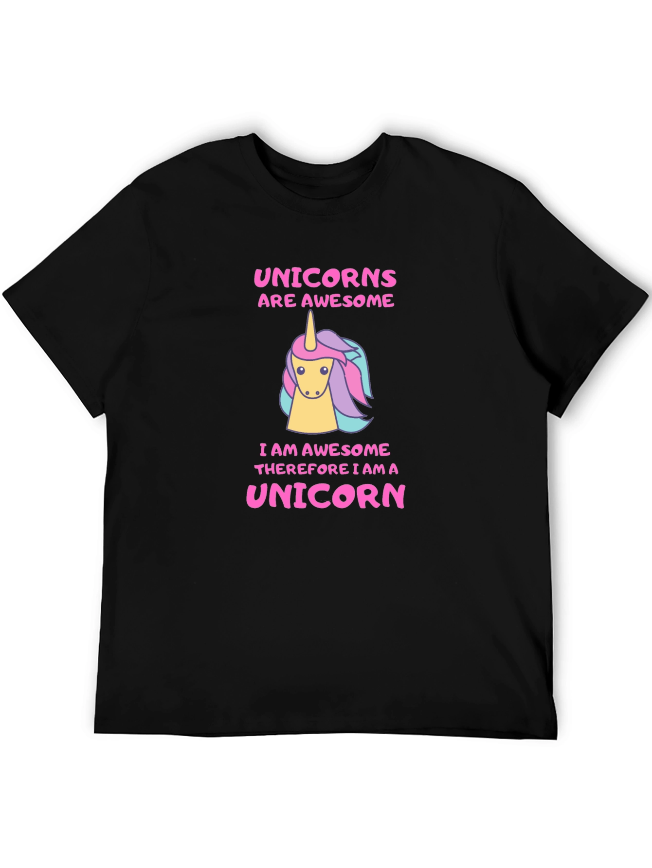 Black Unicorns are Awesome Graphic T-Shirt view 5