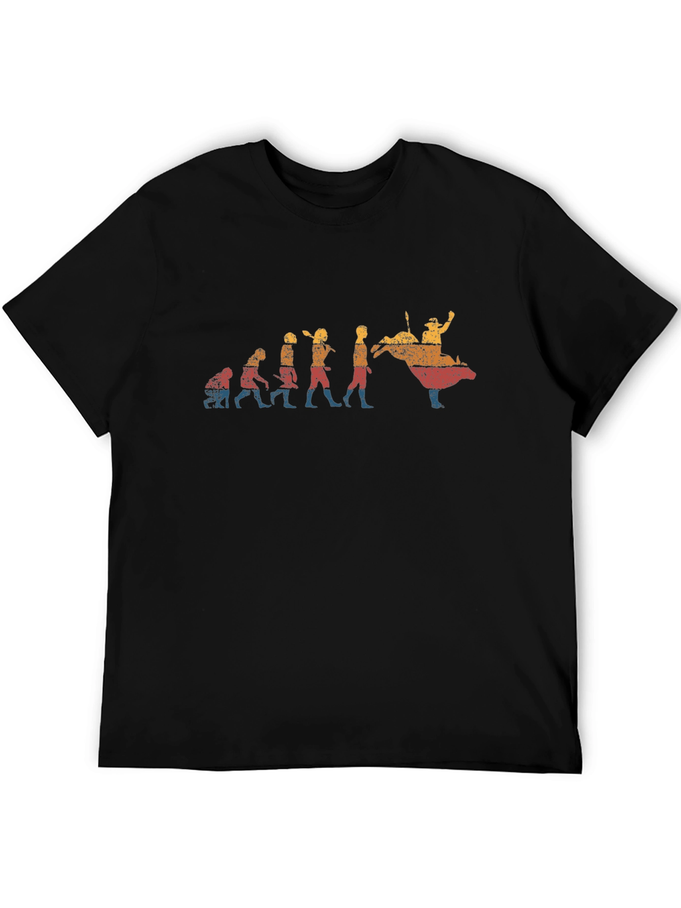 Black Bull Riding Evolution Black T-Shirt view 5