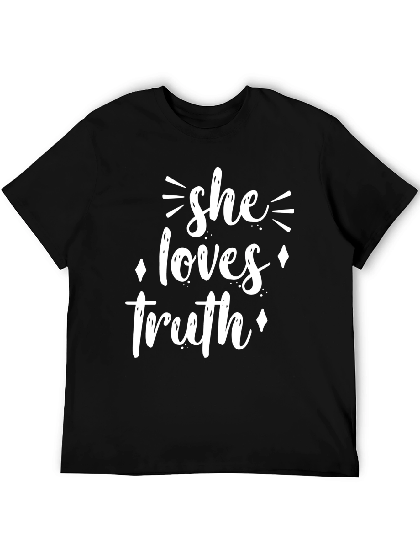 Black She Loves Truth Graphic Tee - Black T-Shirt view 5